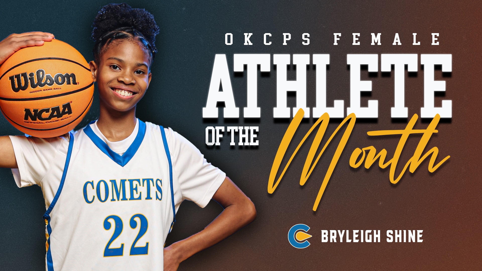 Slide 3 - Classen SAS' Bryleigh Shine Named OKCPS Middle School Athlete of the Month - January 2026