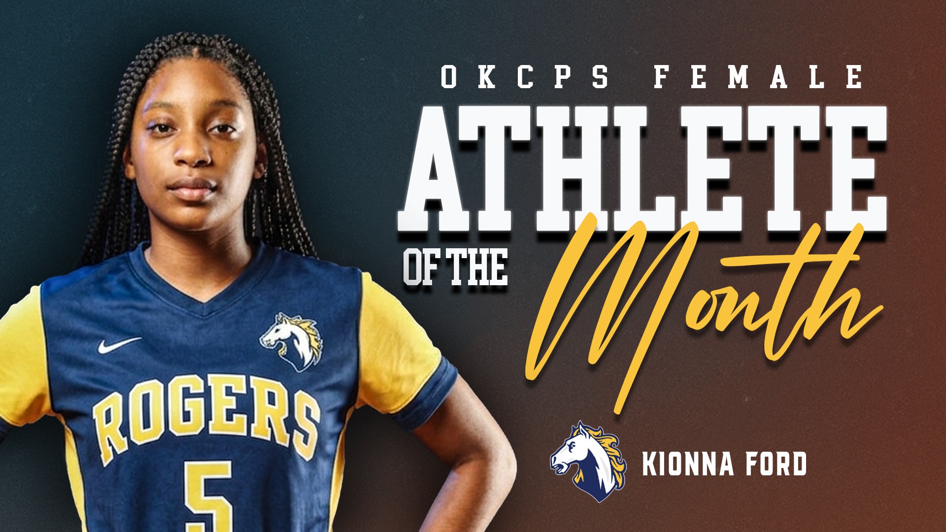 Slide 3 - Rogers' Kionna Ford Named OKCPS Middle School Female Athlete of the Month - March 2026