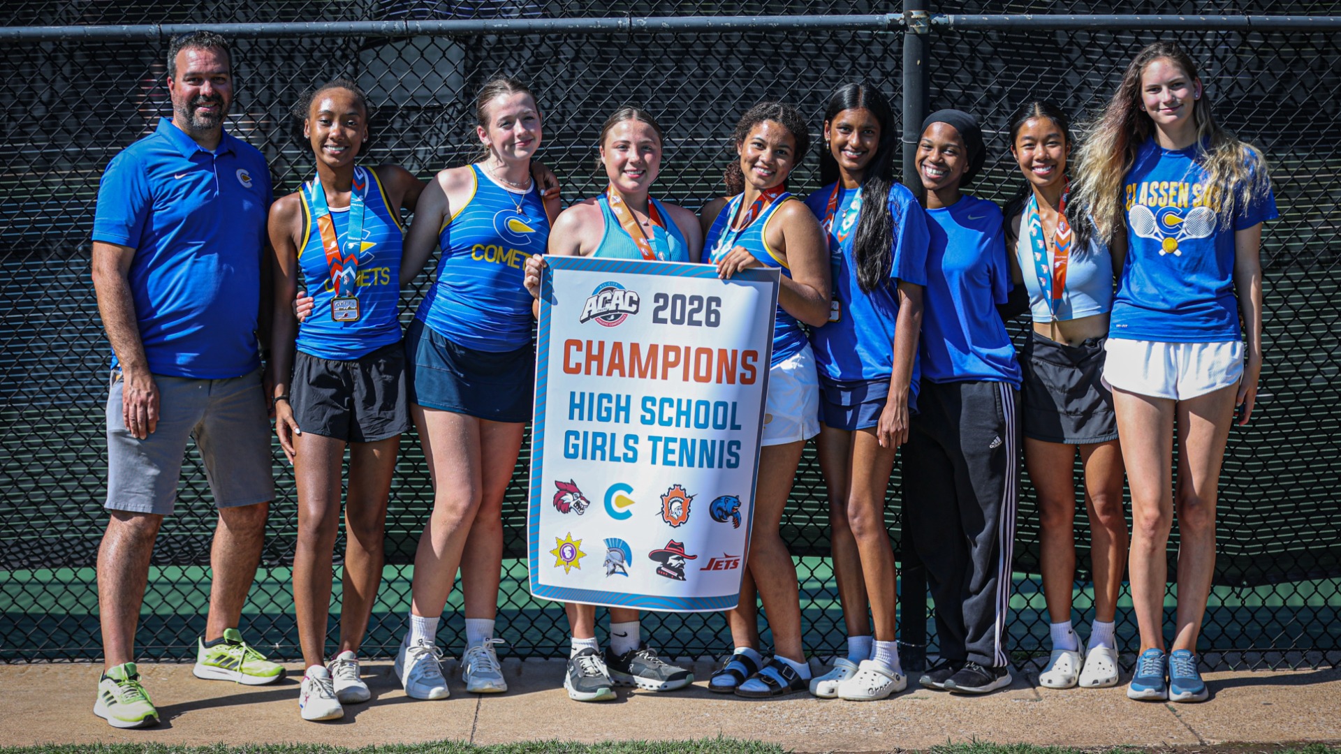 Slide 2 - Classen SAS Girls Crowned 2026 ACAC Girls Tennis Champions