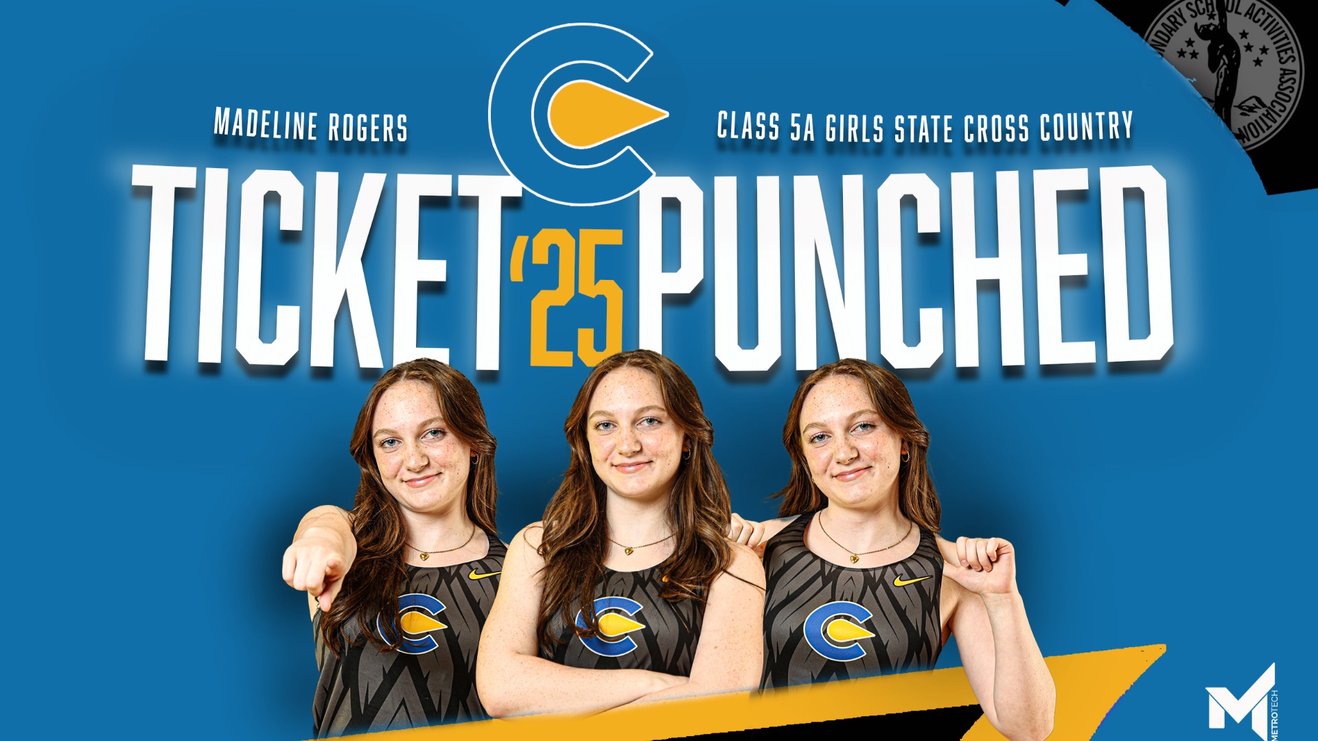 Slide 1 - Madeline Rogers Punches Her Ticket to Class 5A Girls Cross-Country State Meet