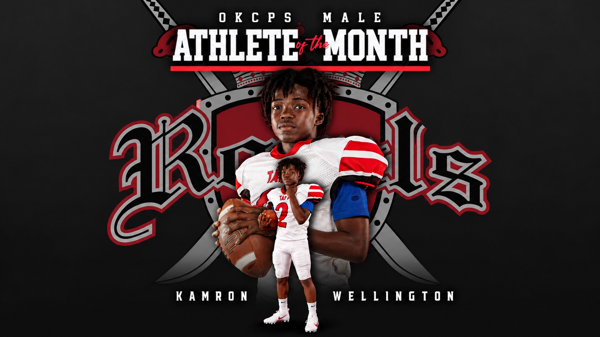 Slide 0 - Kamron Wellington Named OKCPS Middle School Male Athlete of the Month - September 2026