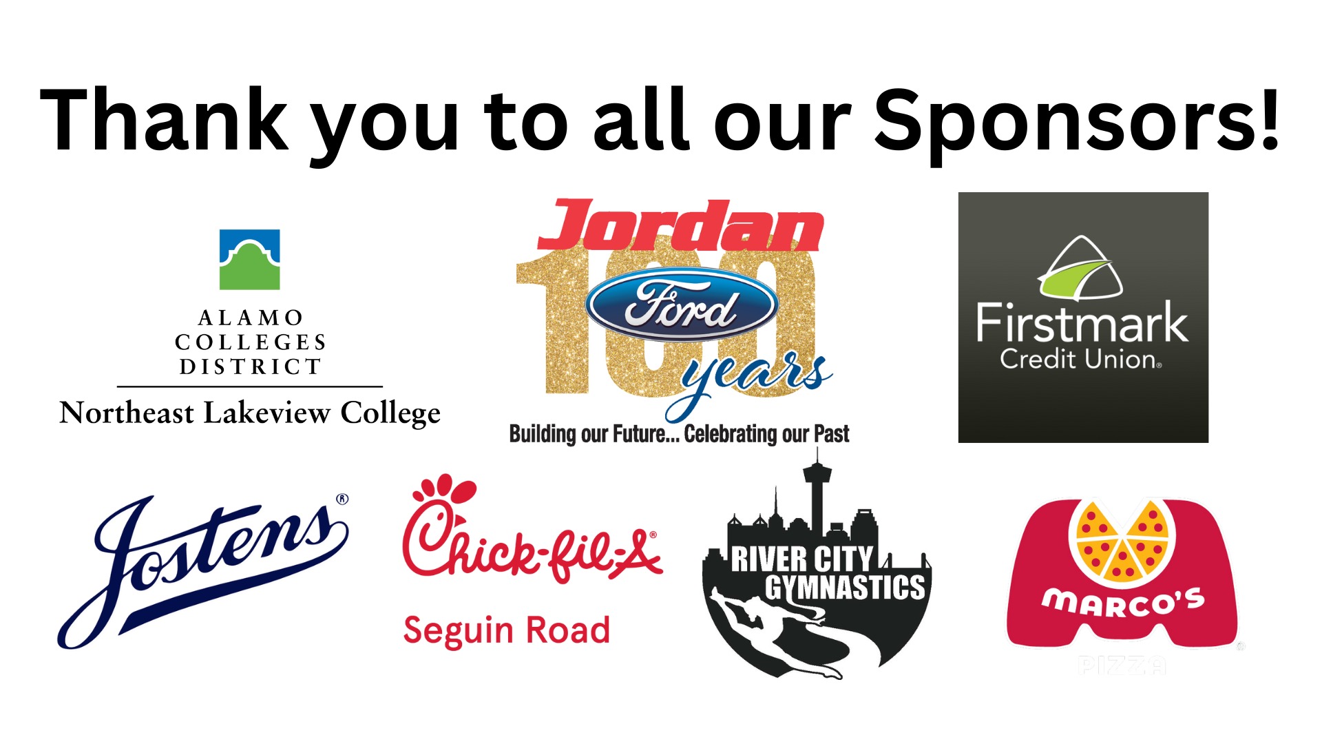 Slide 9 - Thank you to our Supporting Sponsors