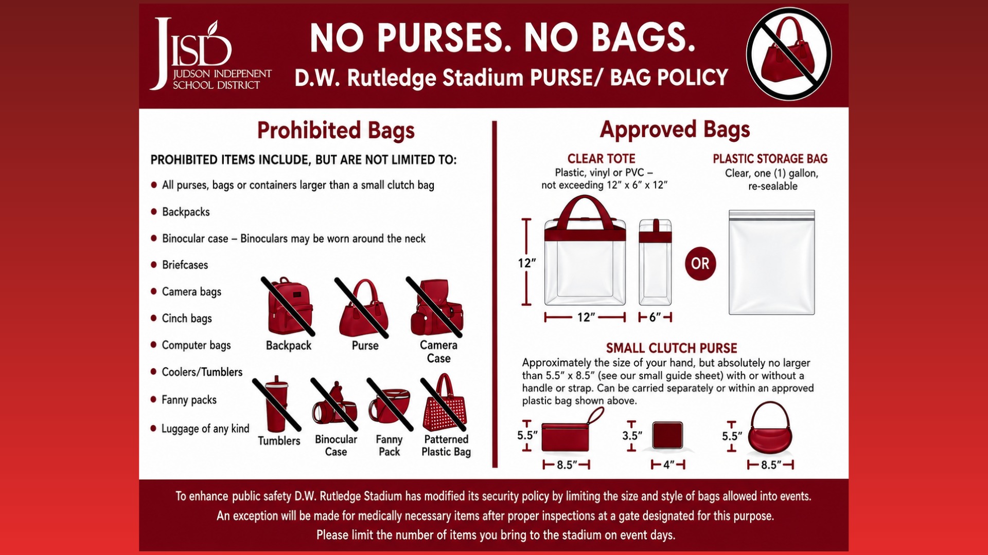 Slide 2 - Stadium Clear Bag Policy 