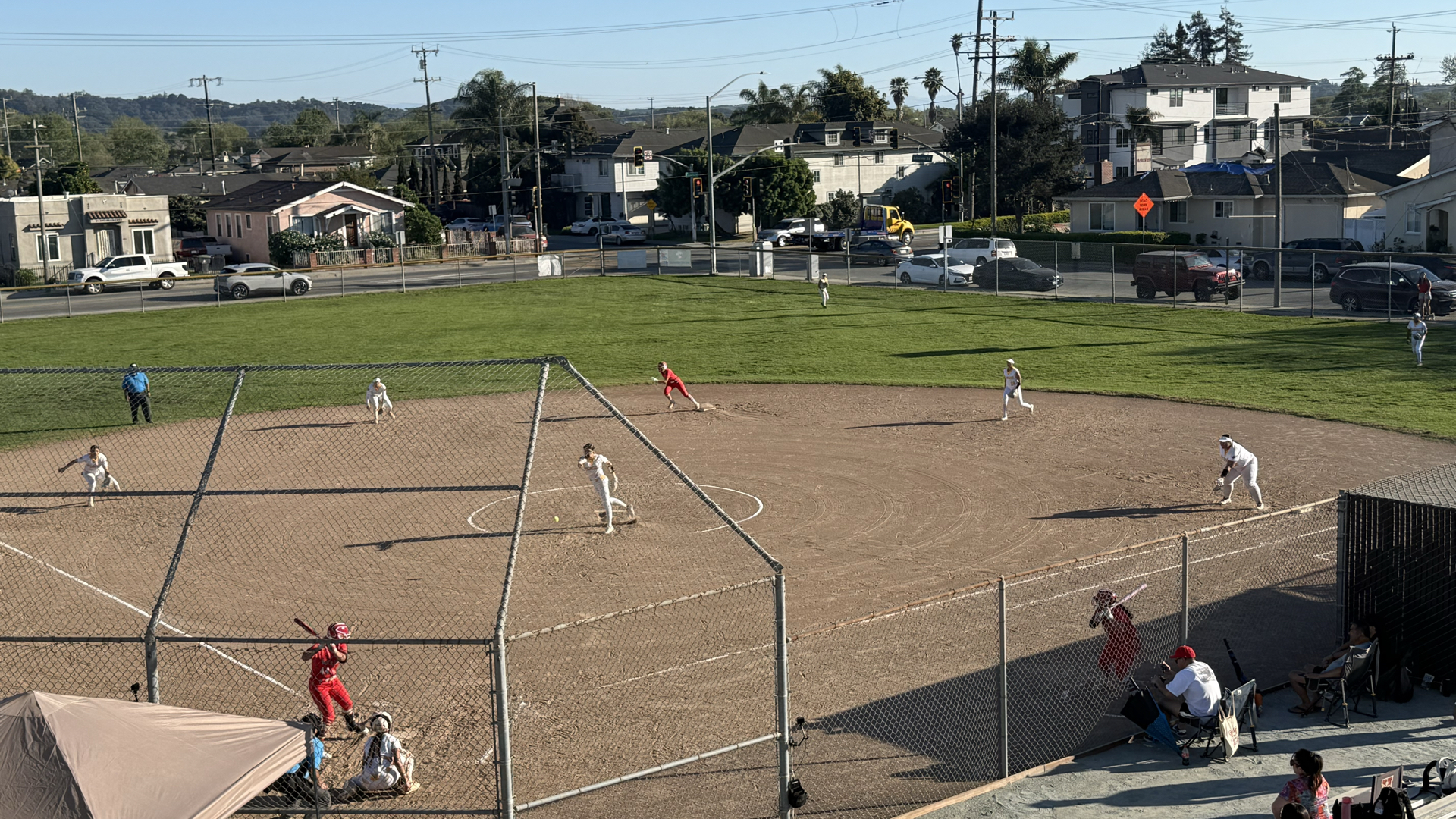 Slide 1 - Softball in action!