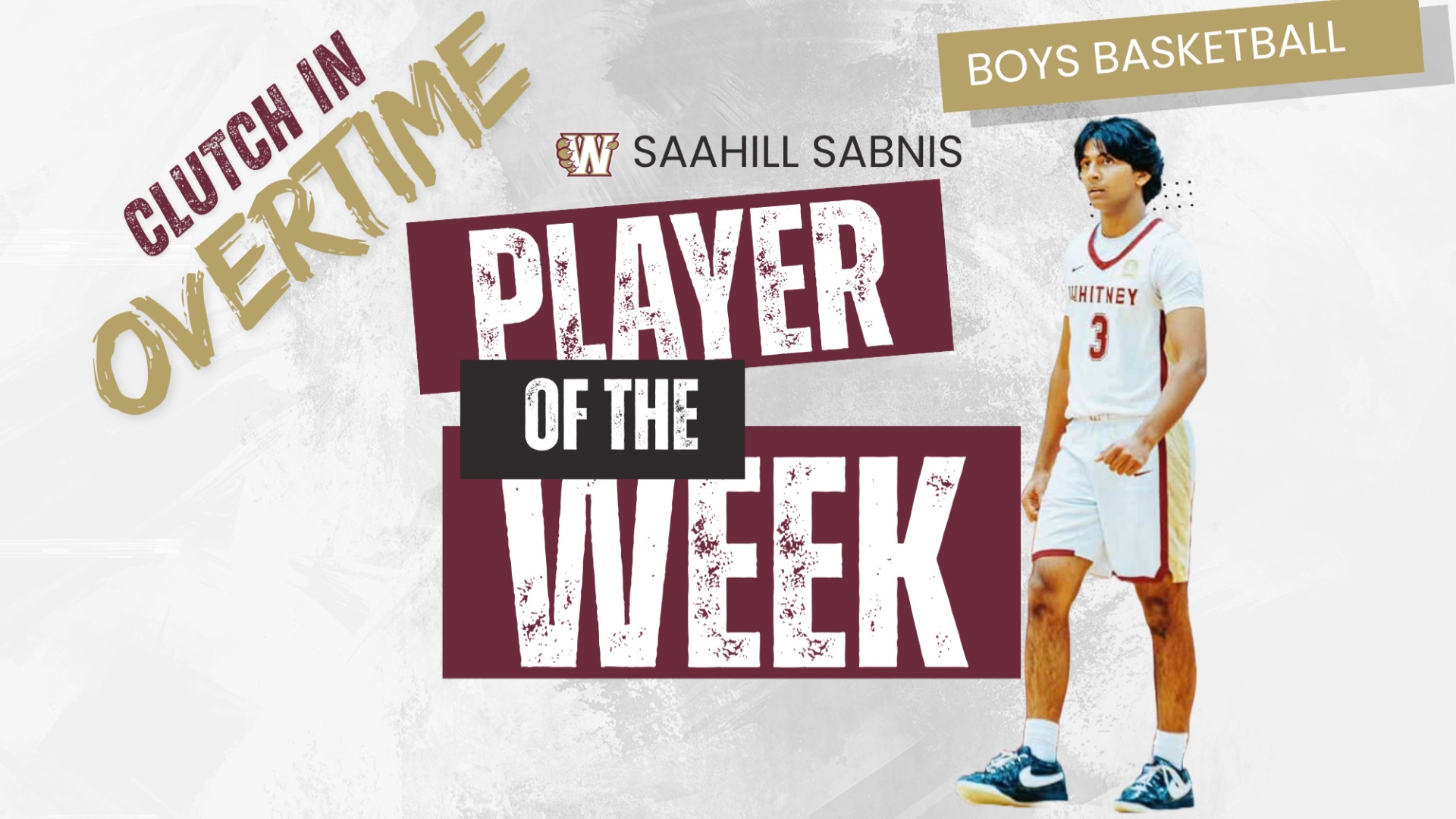 Slide 2 - Player of the Week - Saahill Sabnis