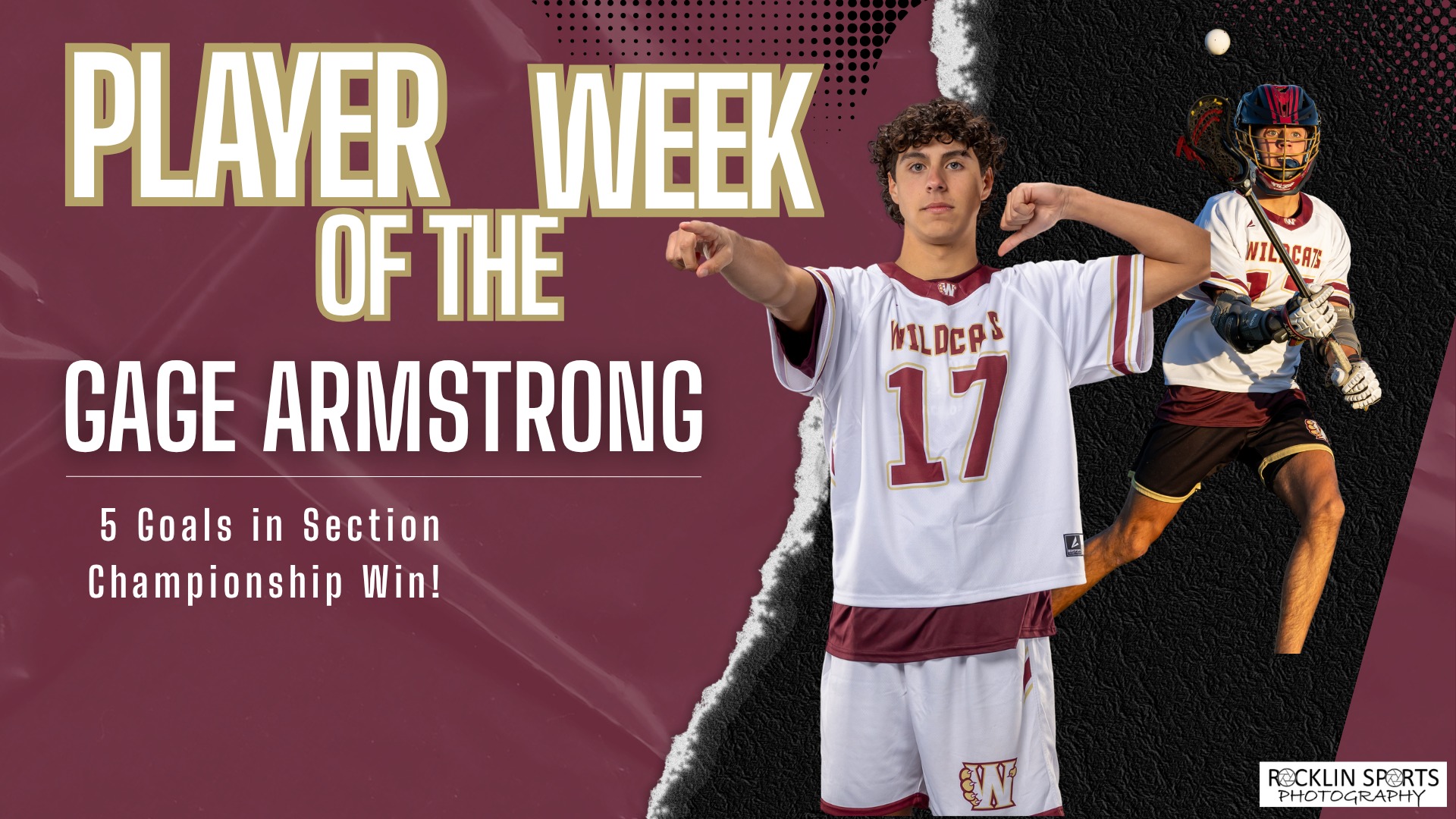 Slide 0 - Player of the Week: Gage Armstrong