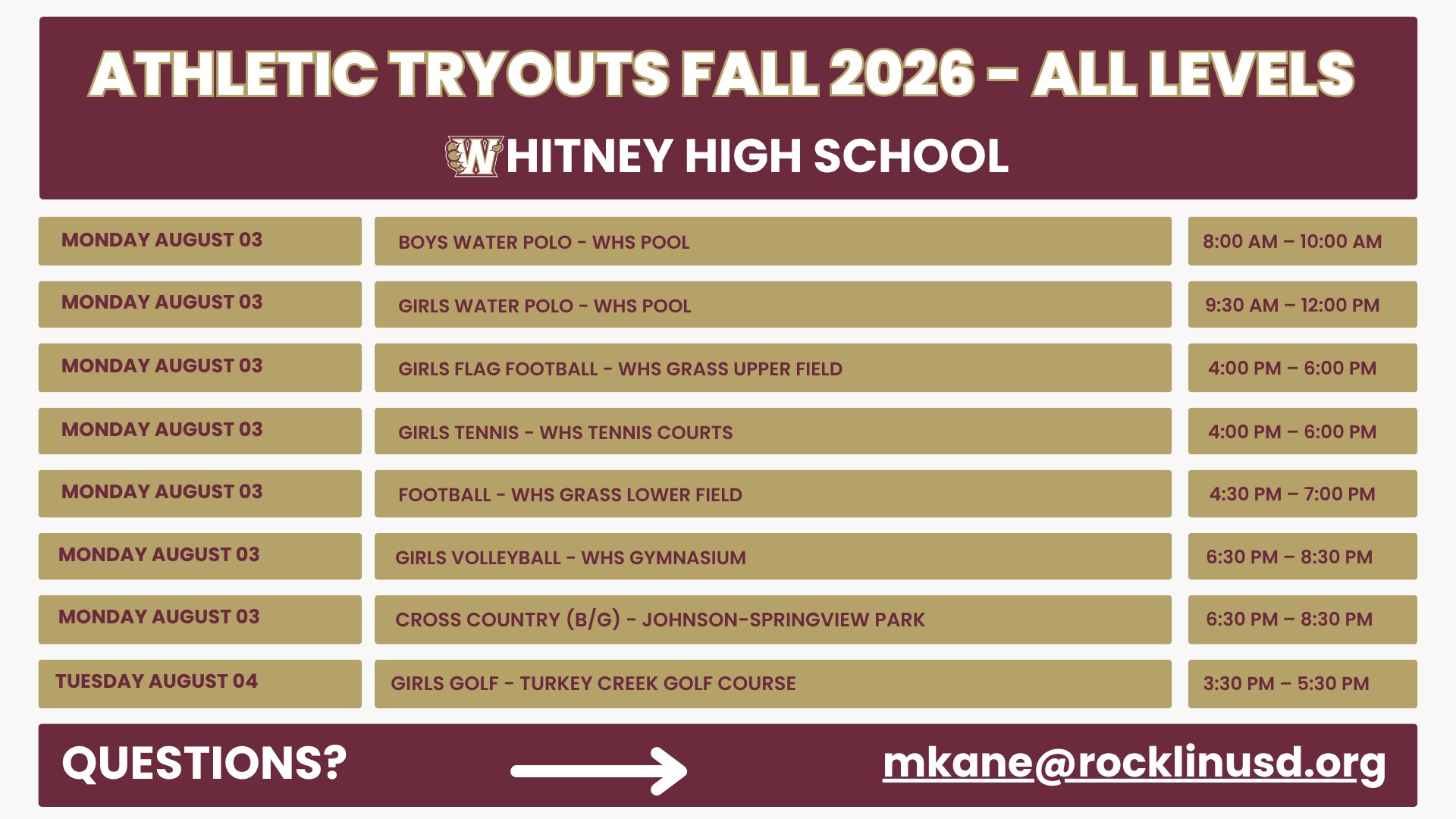 Slide 0 - Fall 2026 Tryout Information
