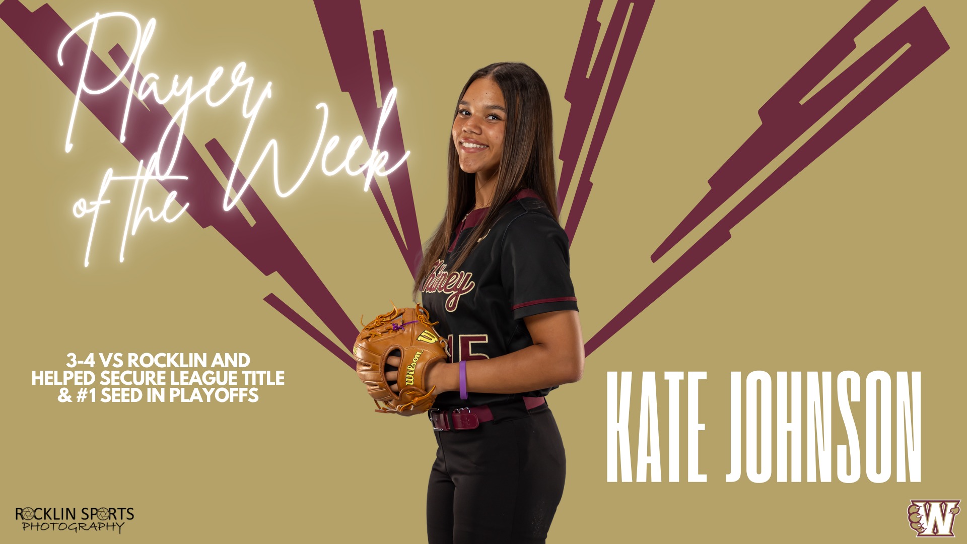 Slide 0 - Player of the Week: Kate Johnson