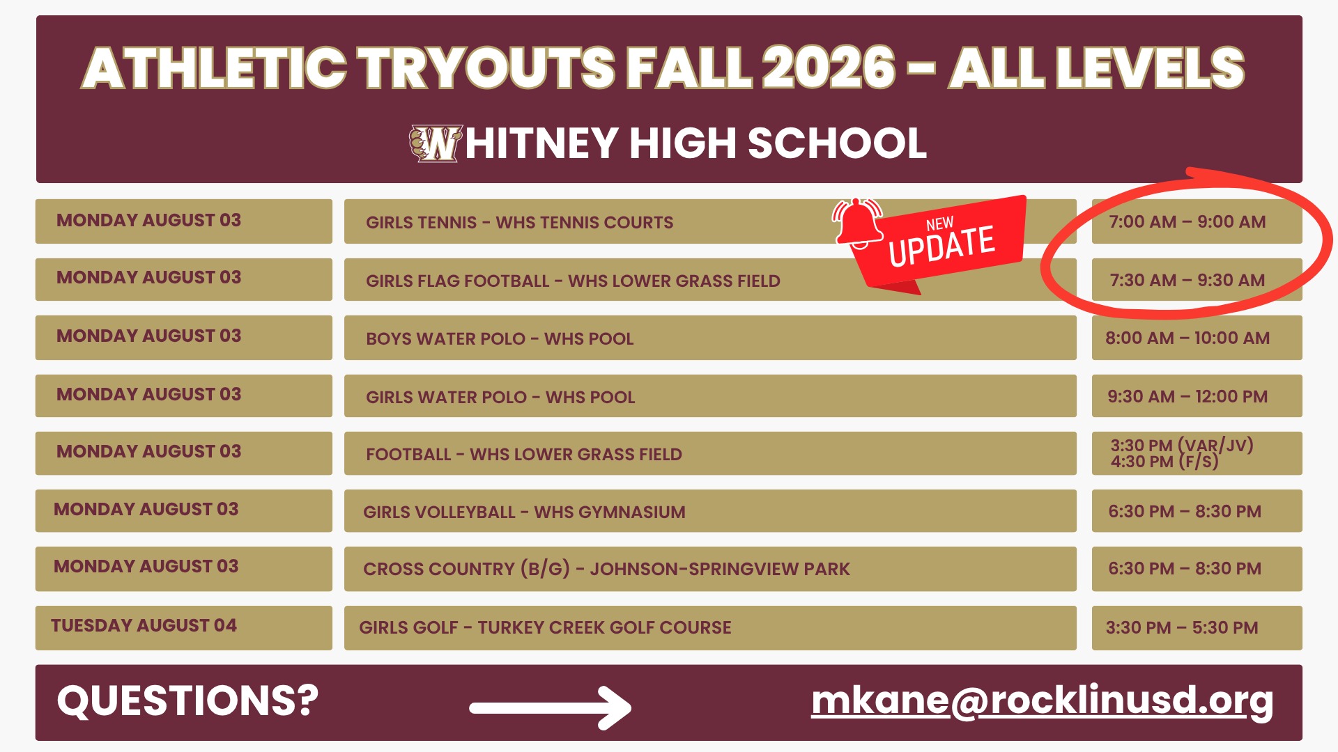 Slide 0 - Fall 2026 Tryout Information
