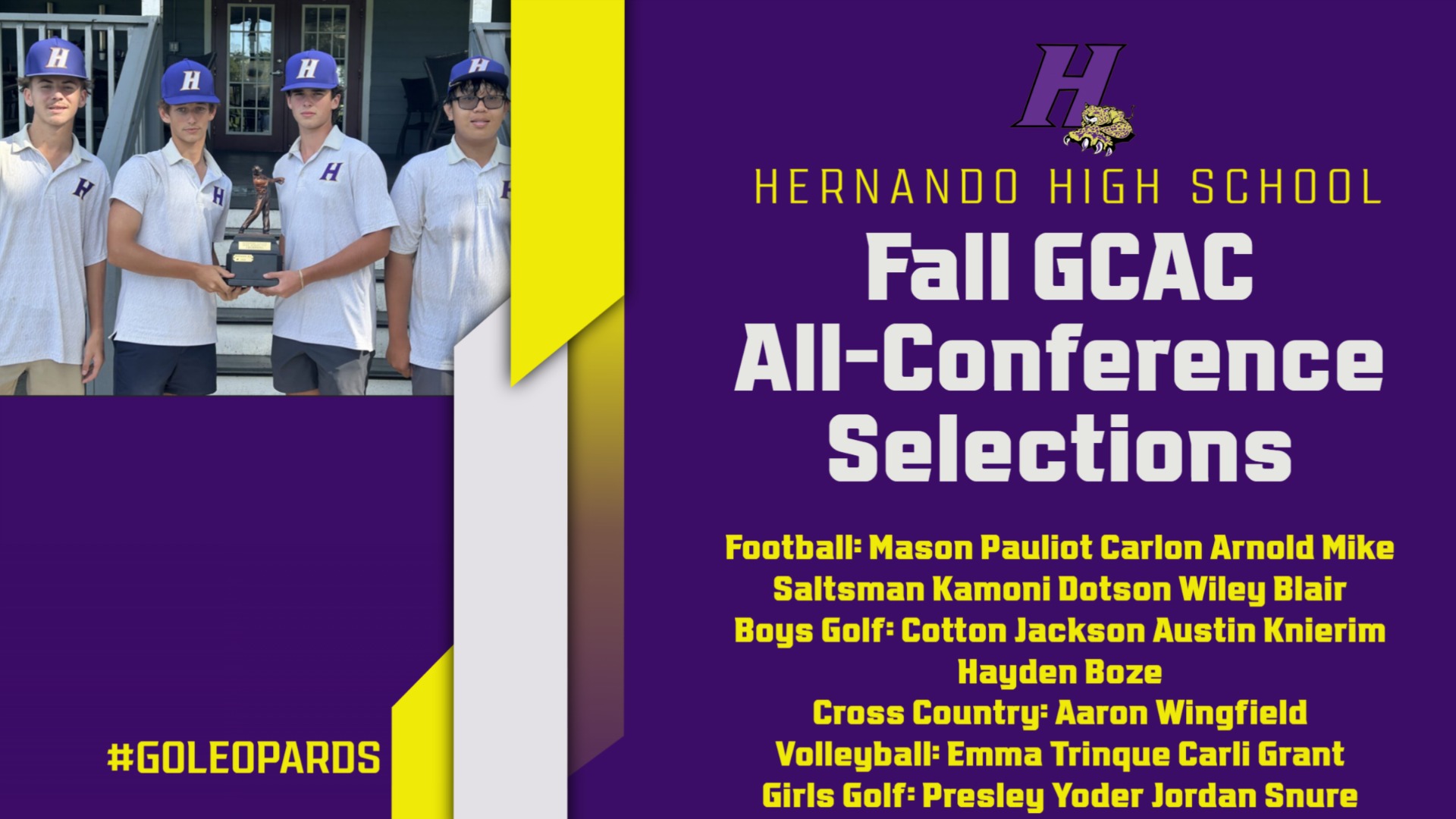 Slide 1 - Fall Sports All-Conference Selections