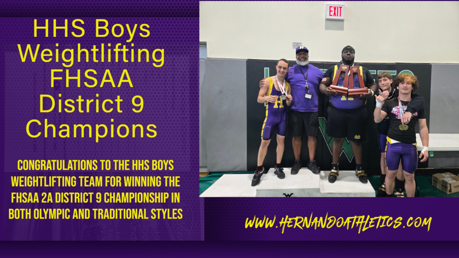 Slide 1 - Boys Weightlifting  District Champions