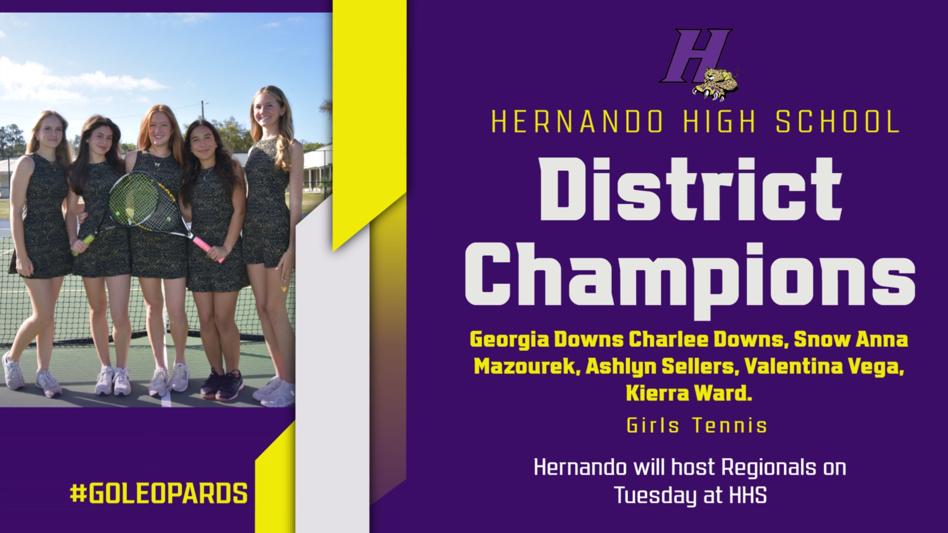 Slide 0 - Girls Tennis District Champions