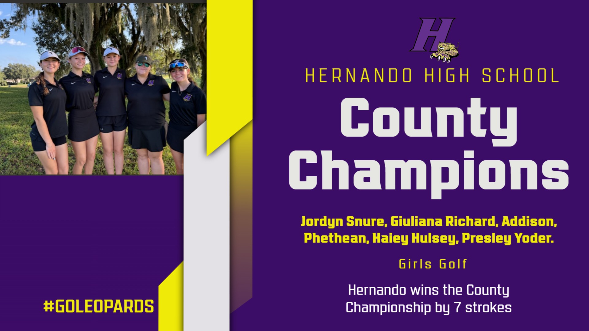 Slide 1 - Girls Golf win County Championship