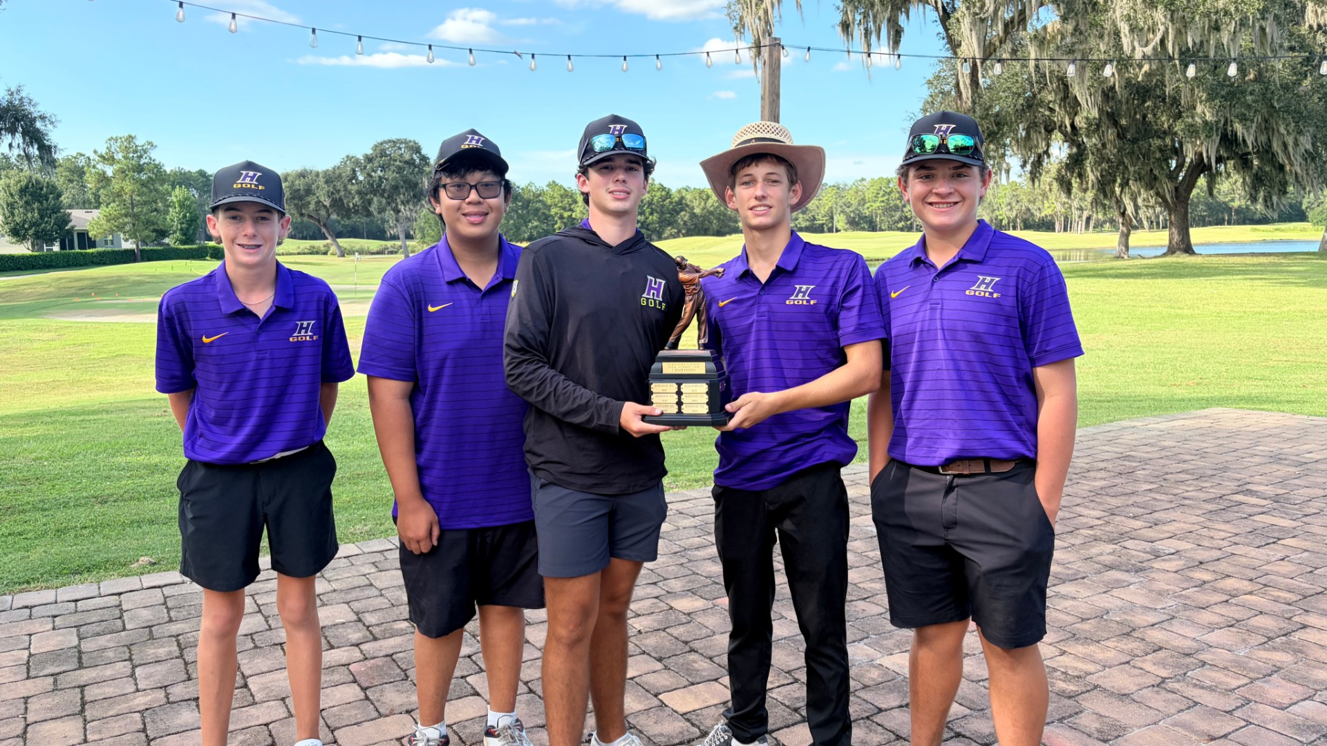 HHS Boys Golf Wins the Hernando Cup for the 8th year in a row. Cotton Jackson was medalist with a 75. Troxler Sullivan was 2nd with a 78. This is the 