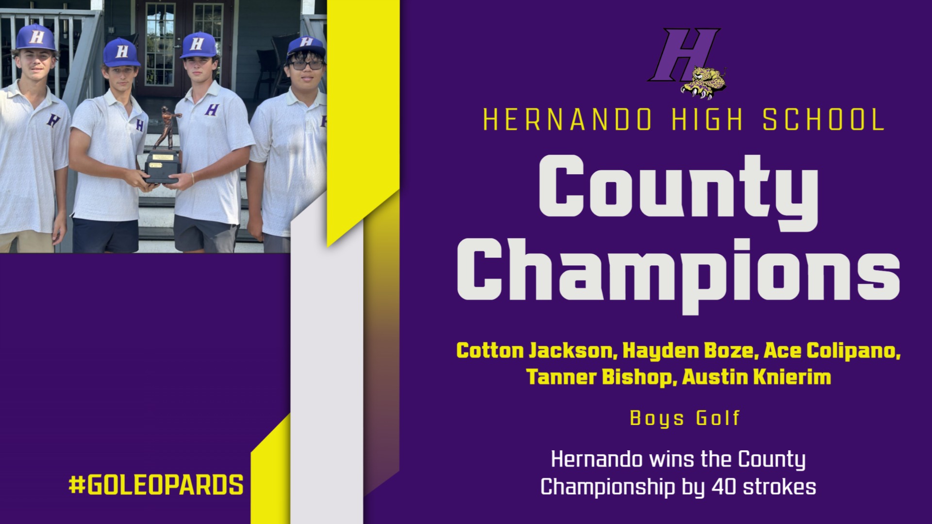 Slide 2 - Golf Wins the Hernando Cup