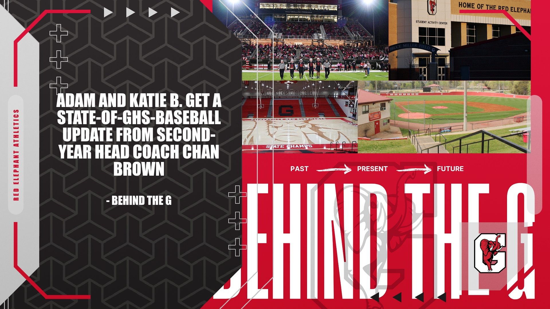 Slide 0 - Listen to the latest episode of our Red Elephant athletics podcast, Behind the G