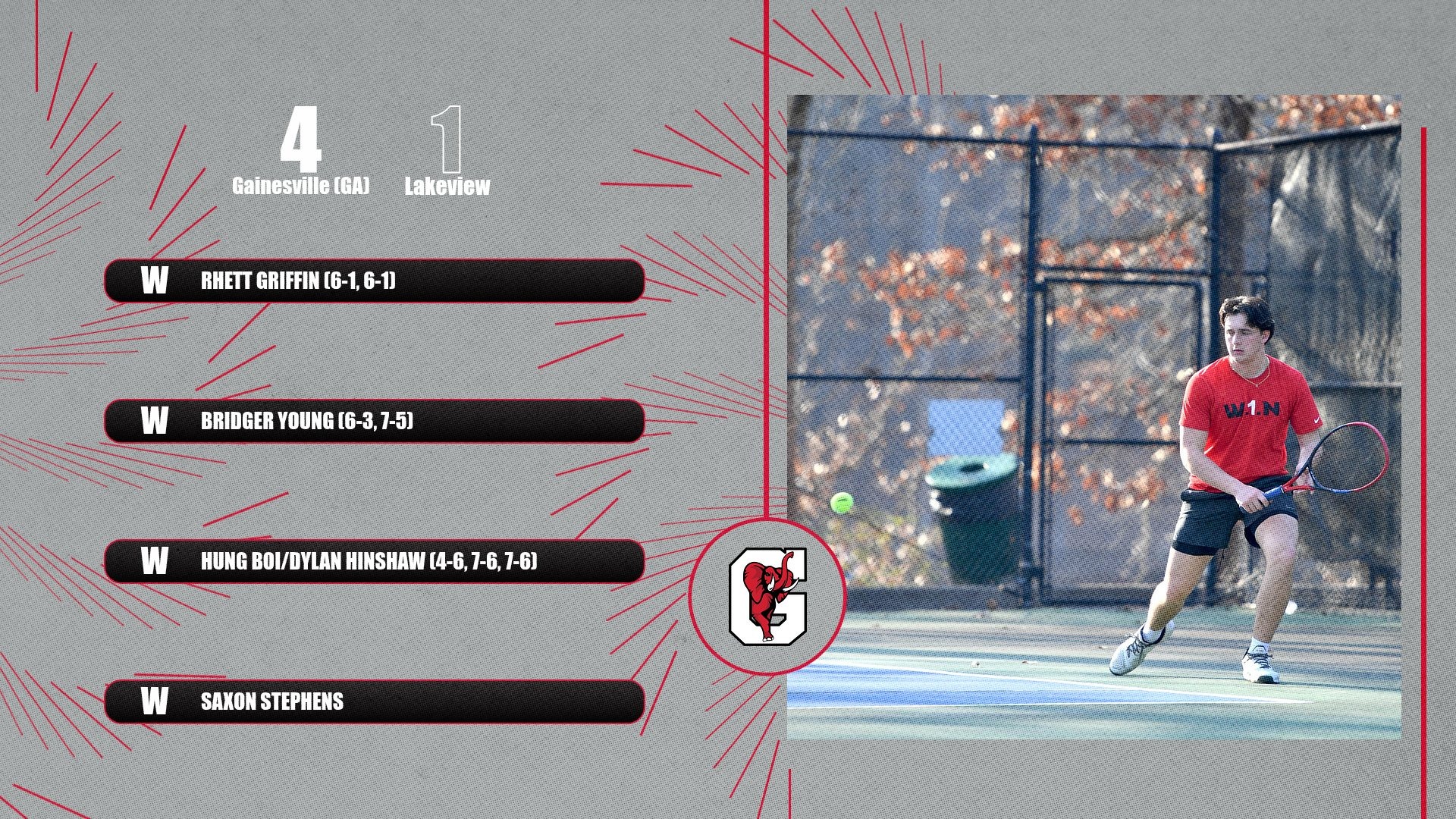 Slide 0 - PHOTO GALLERY: Boys tennis earns home win Thursday