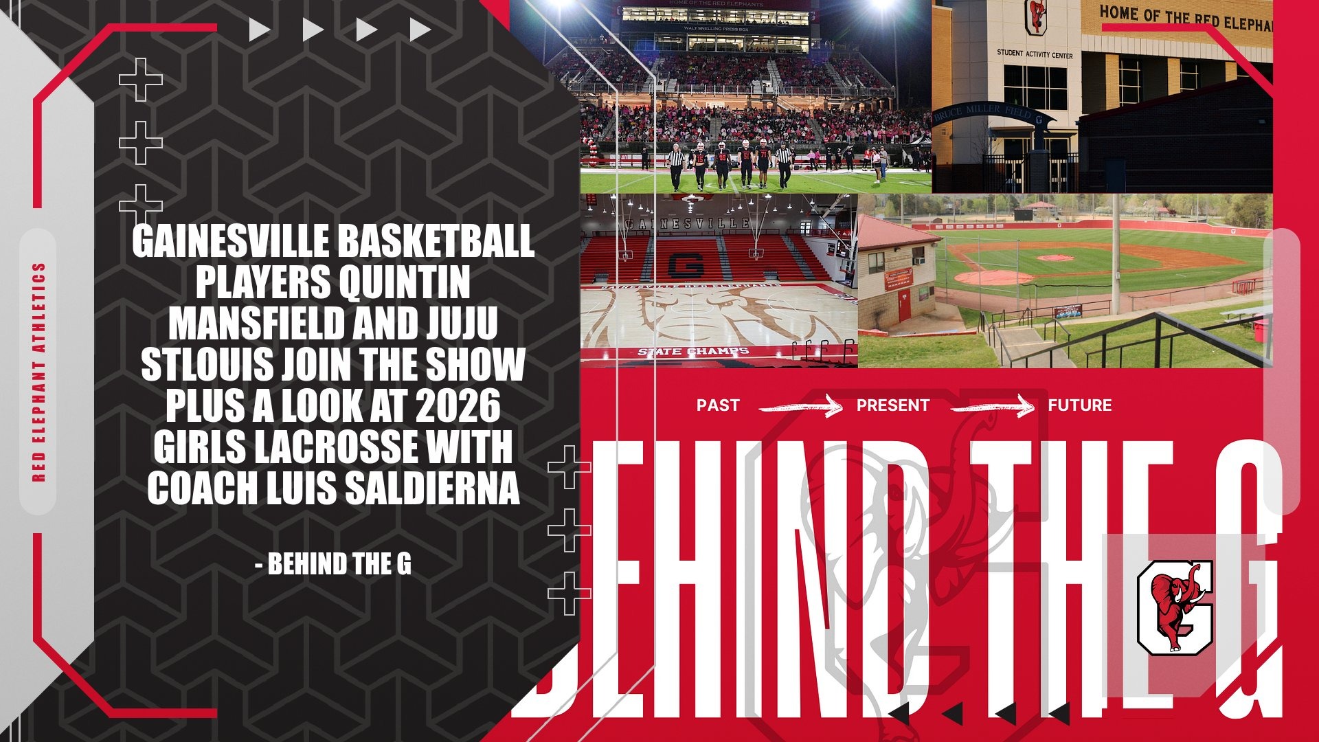 Slide 0 - Listen to the latest episode of our Red Elephant athletics podcast Behind the G