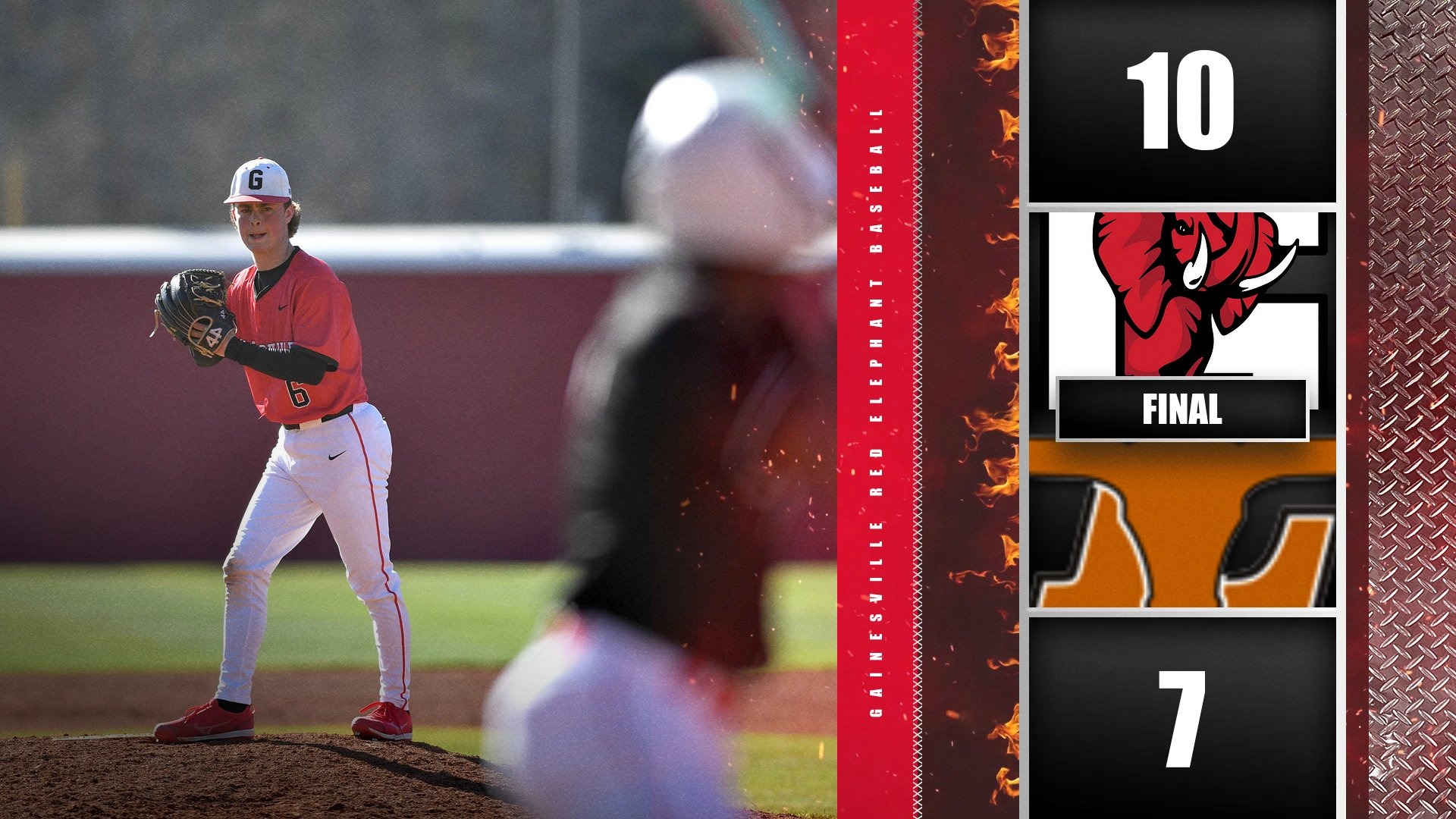 Slide 0 - STORY: Big Red rallies twice to earn big region win