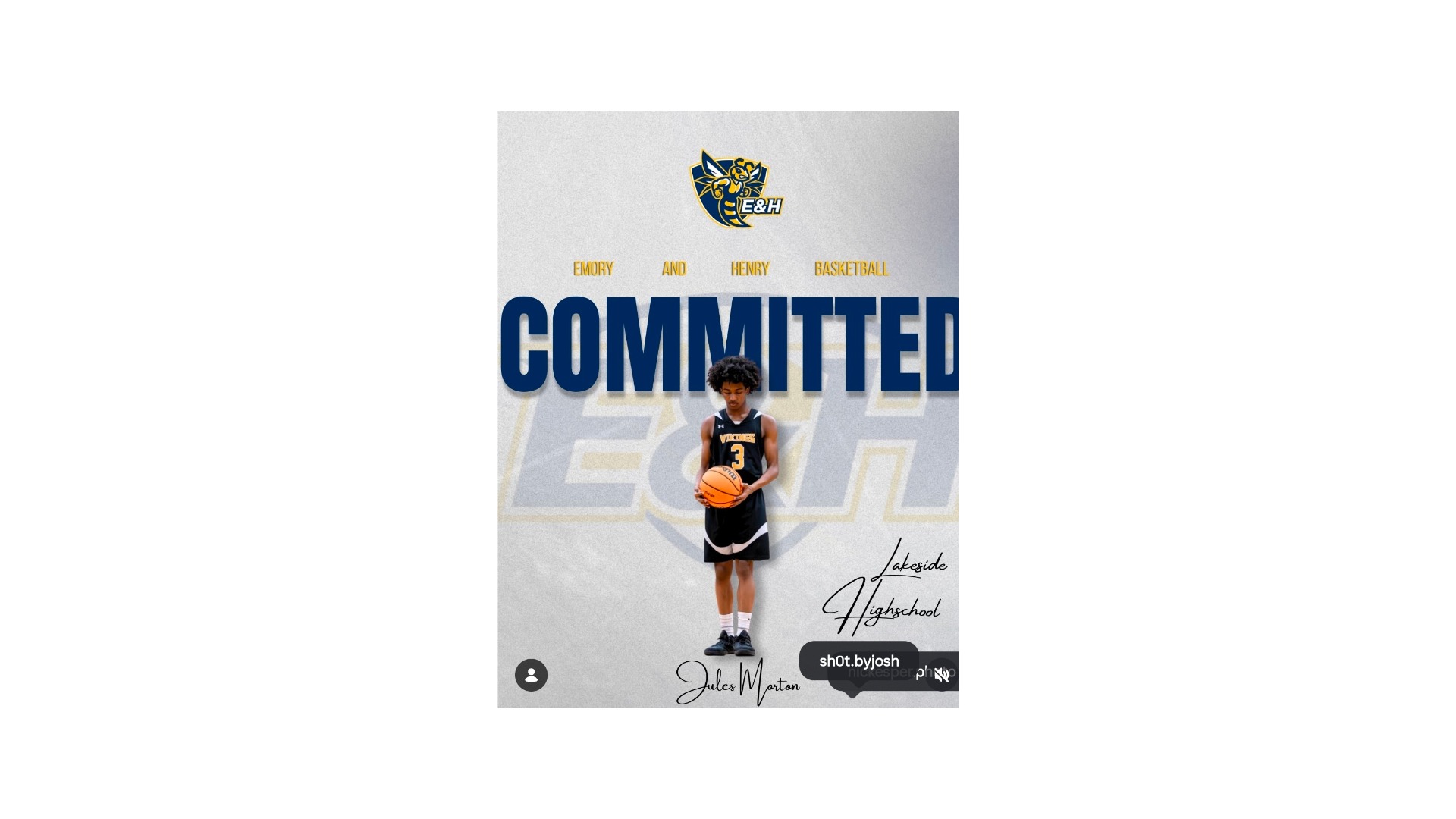 Slide 1 - CONGRATS JULES ON COMMITTING TO EMORY AND HENRY UNIVERSITY