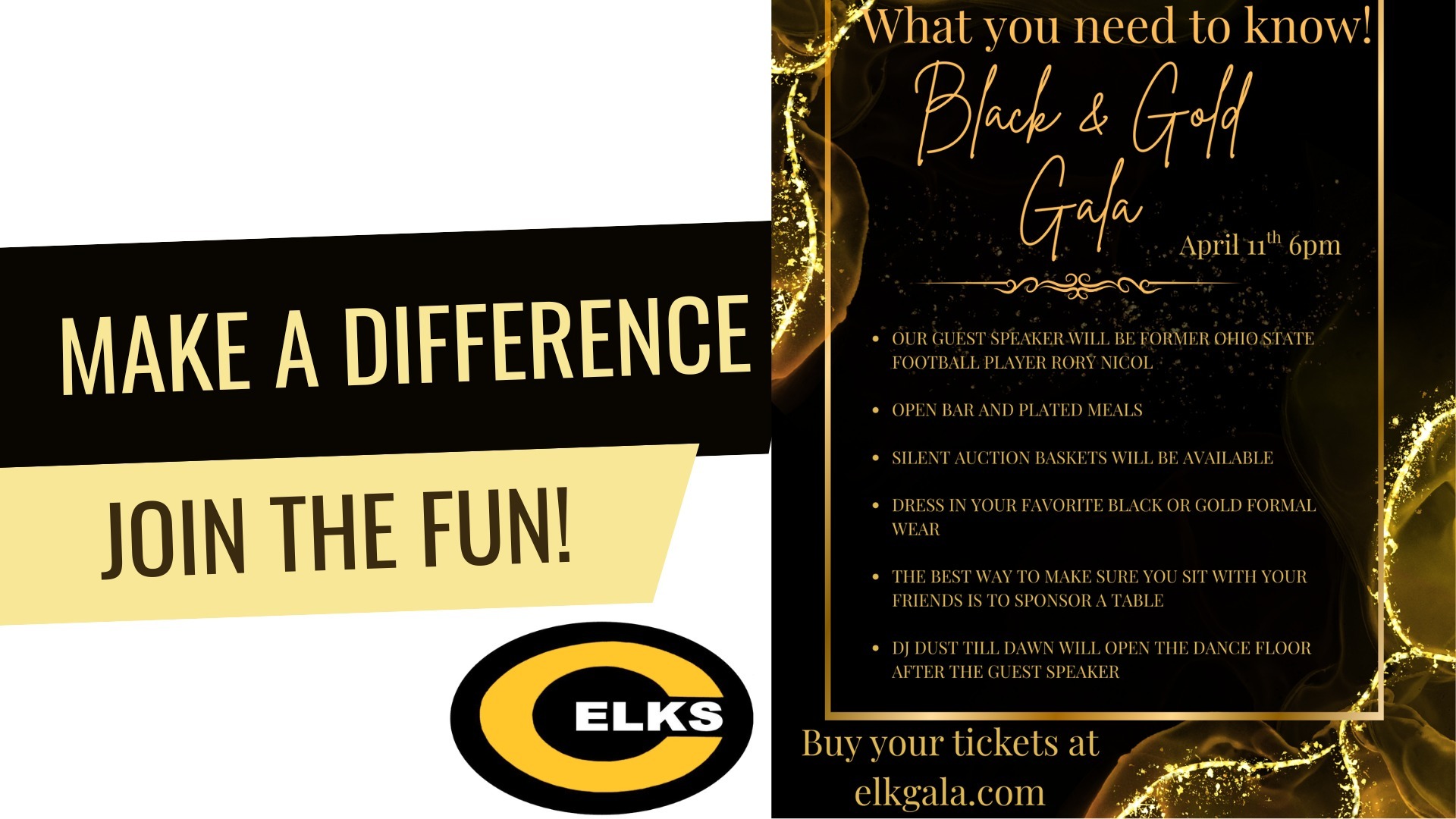 Slide 0 - Last Call Elks Gala!