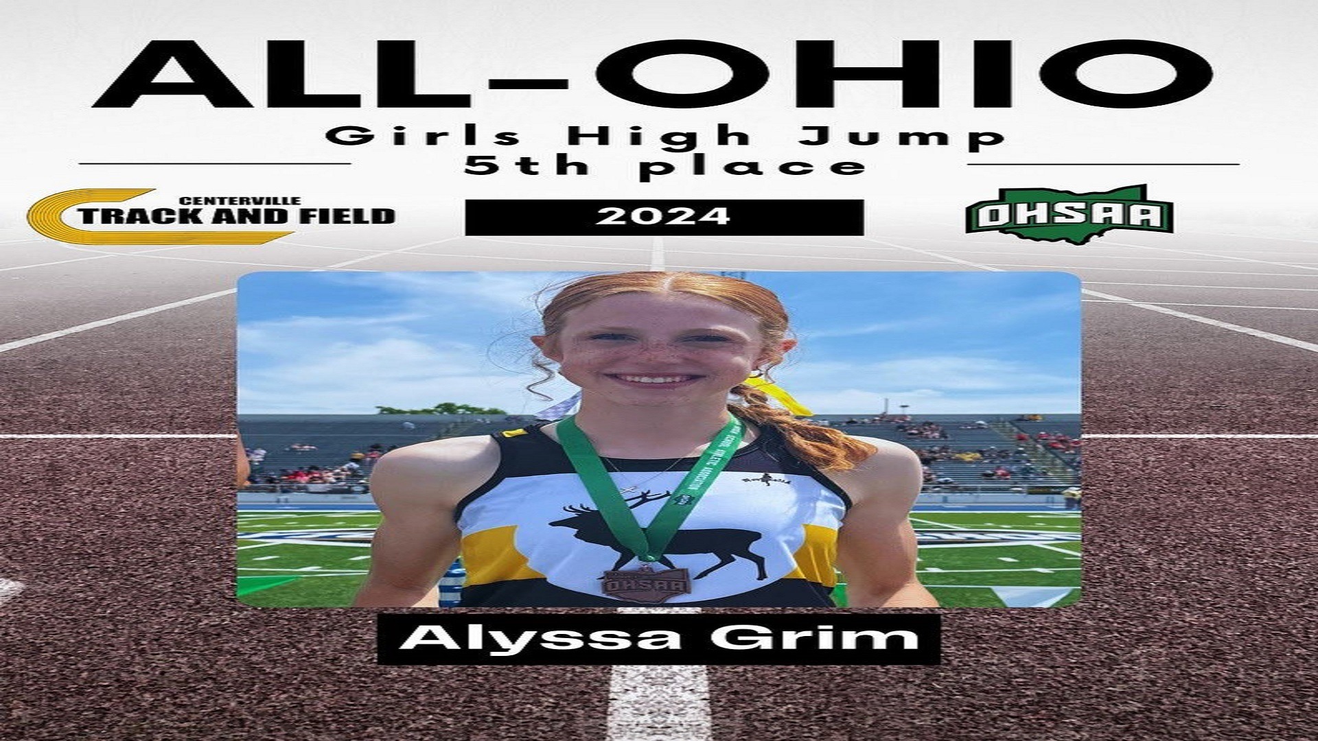 Slide 7 - Alyssa Grim, High Jump, 5th at State Meet