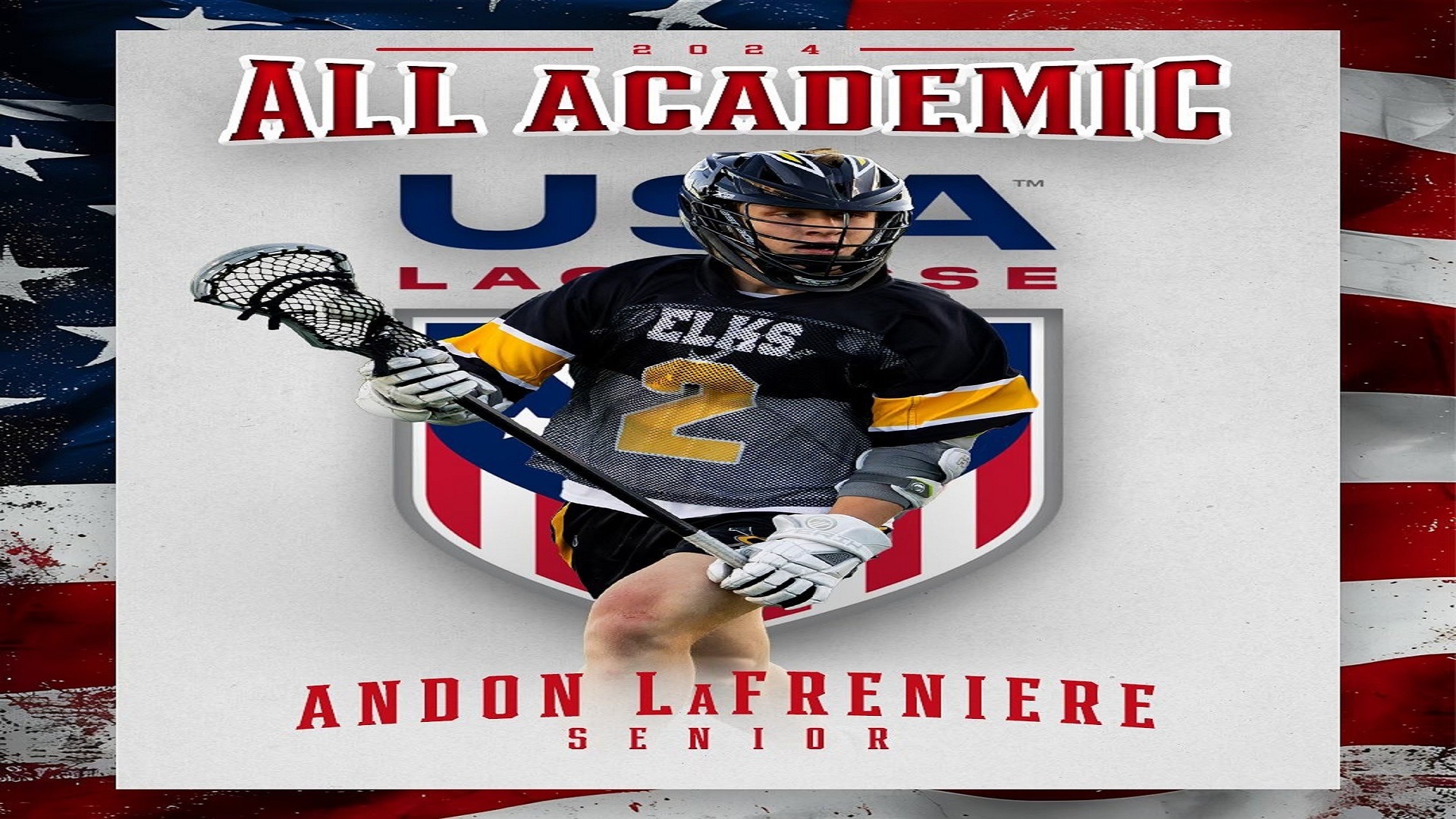Slide 2 - Andon LaFreniere, Lacrosse, Academic All-American
