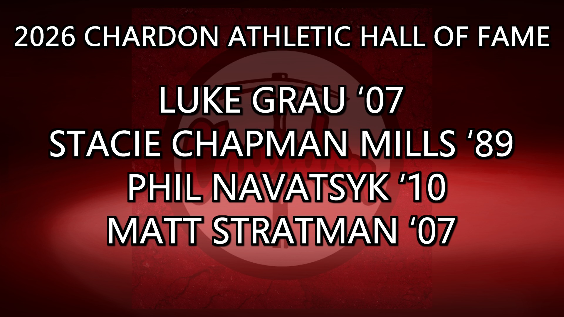 Slide 4 - 2026 Chardon Athletic Hall of Fame