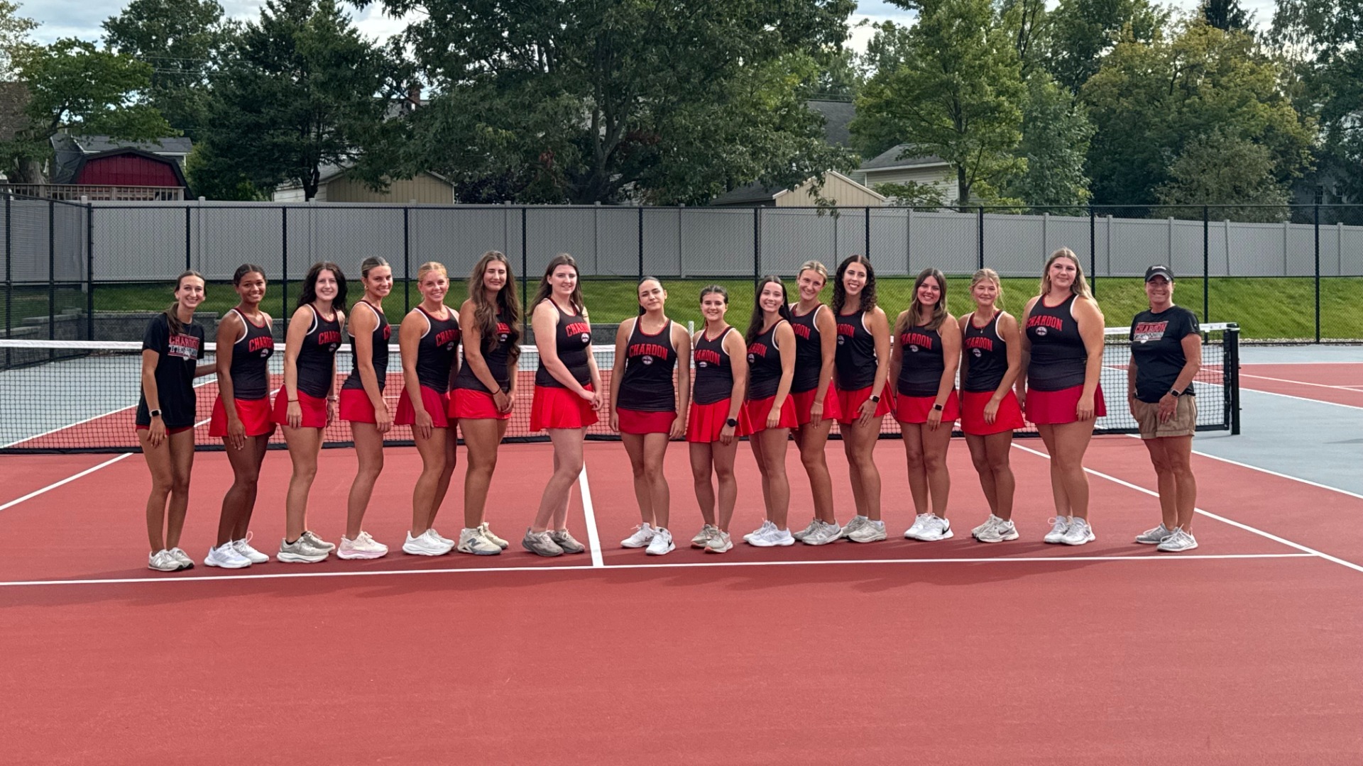 2026 CHS Girls Tennis Seniors and Coach