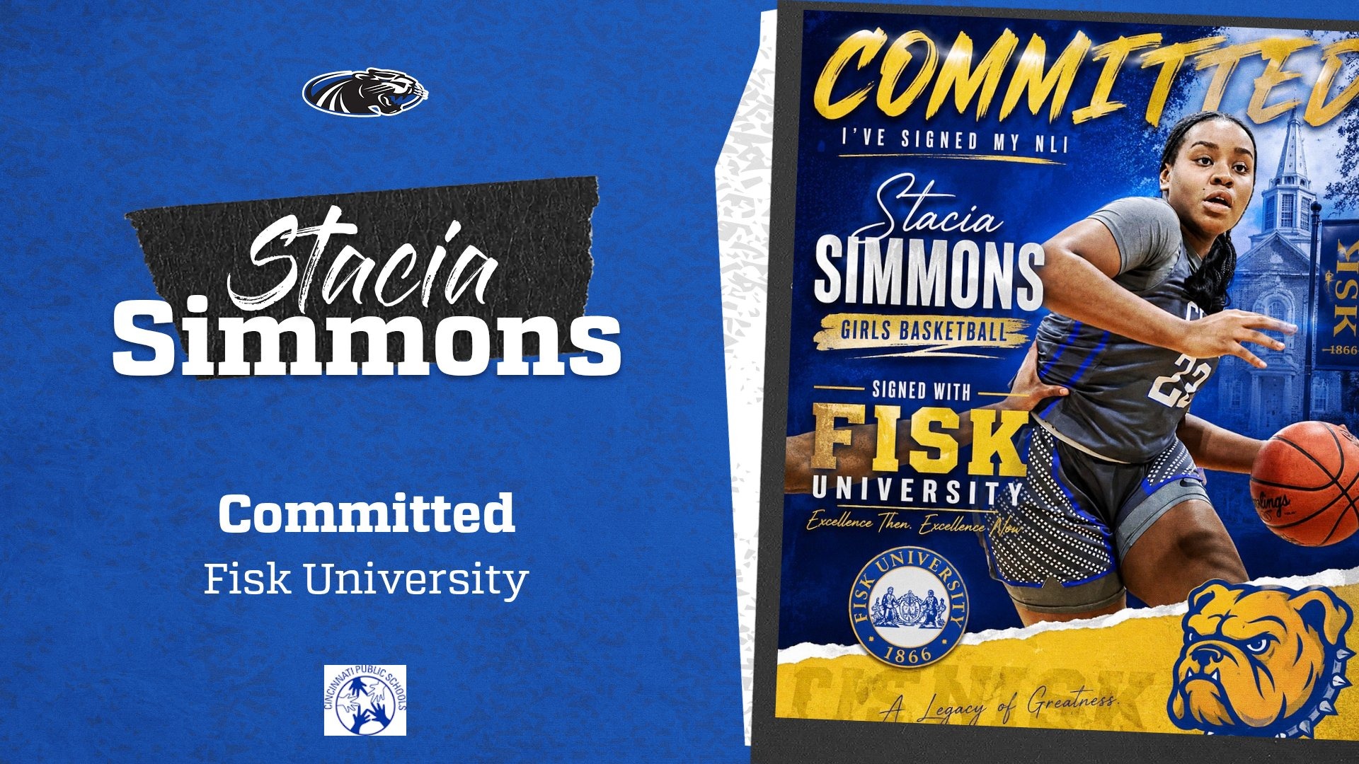 Slide 0 - Stacia Simmons is headed to Fisk University! Congratulations on your commitment! 