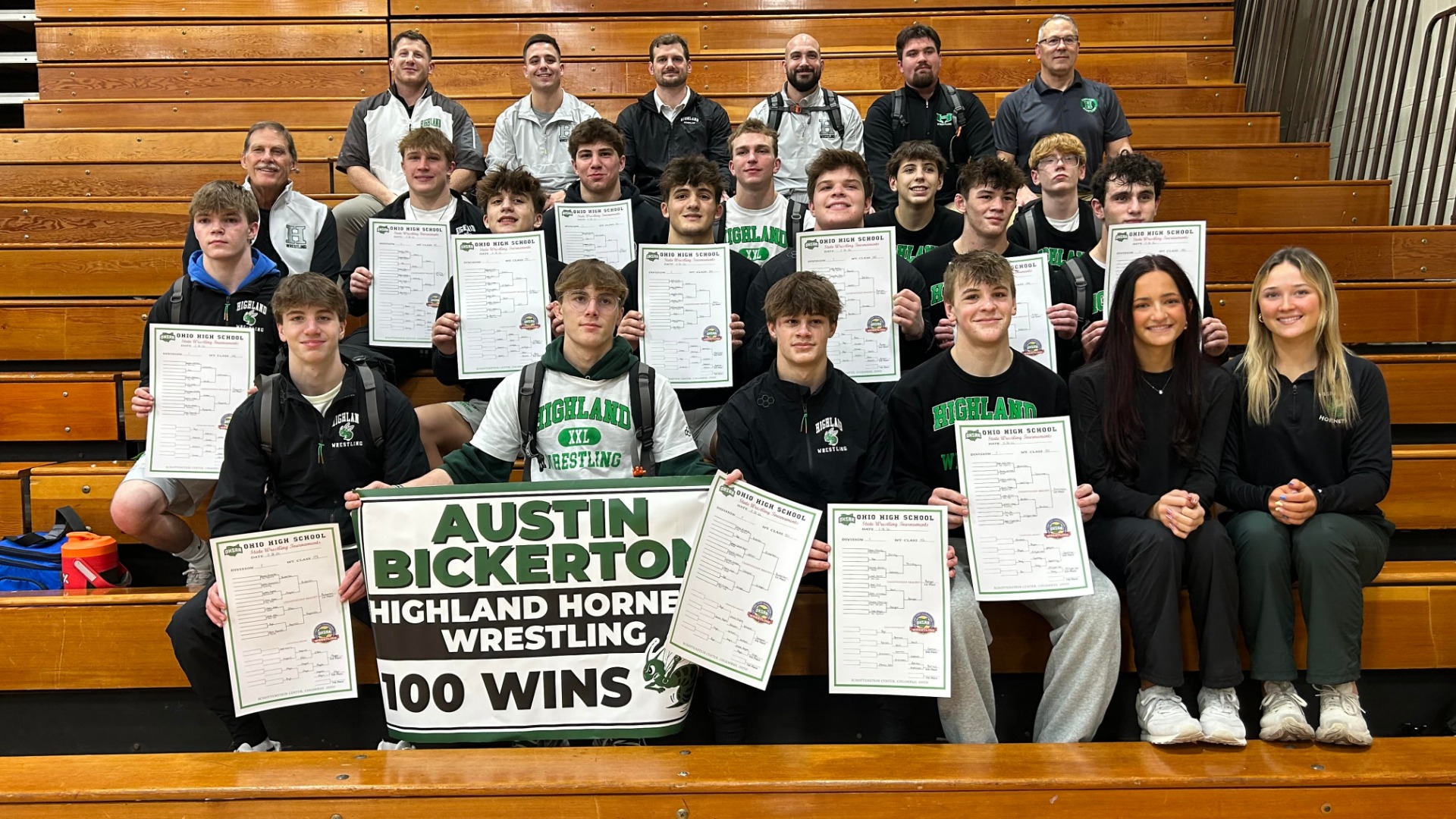 Team photo after the sectional tournament (Highland took 1st place)