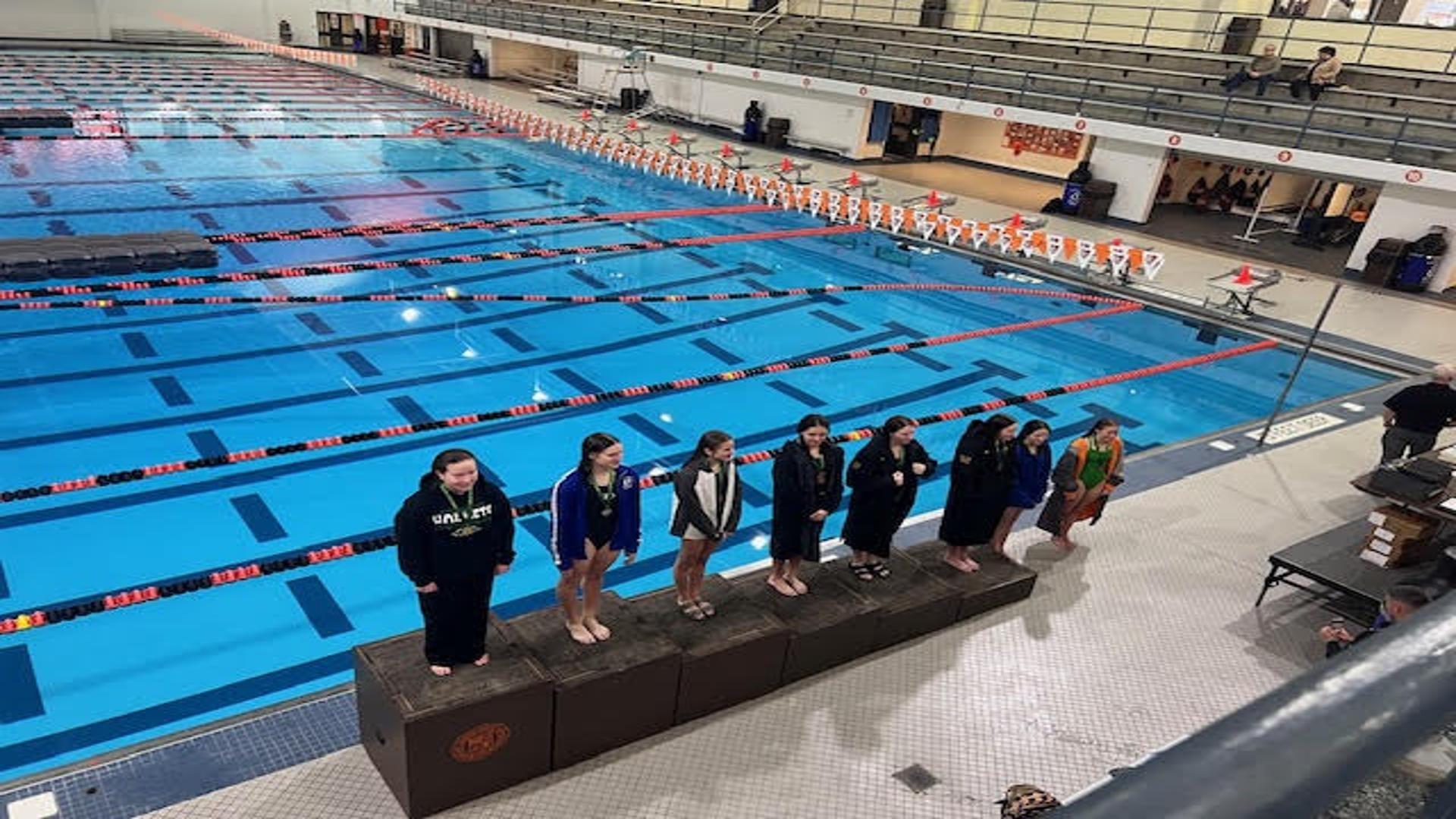 Libby Lutzko on the podium at the District tournament held in bowling green 