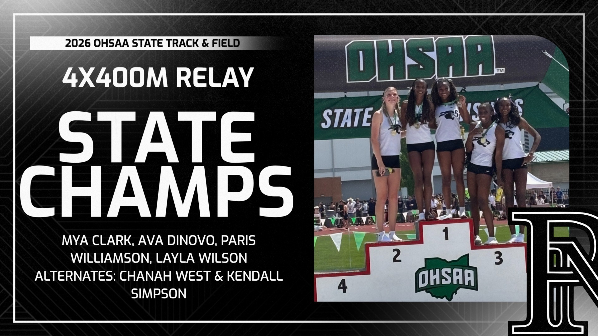 Slide 0 - School Record Clinches 1st Place at States!