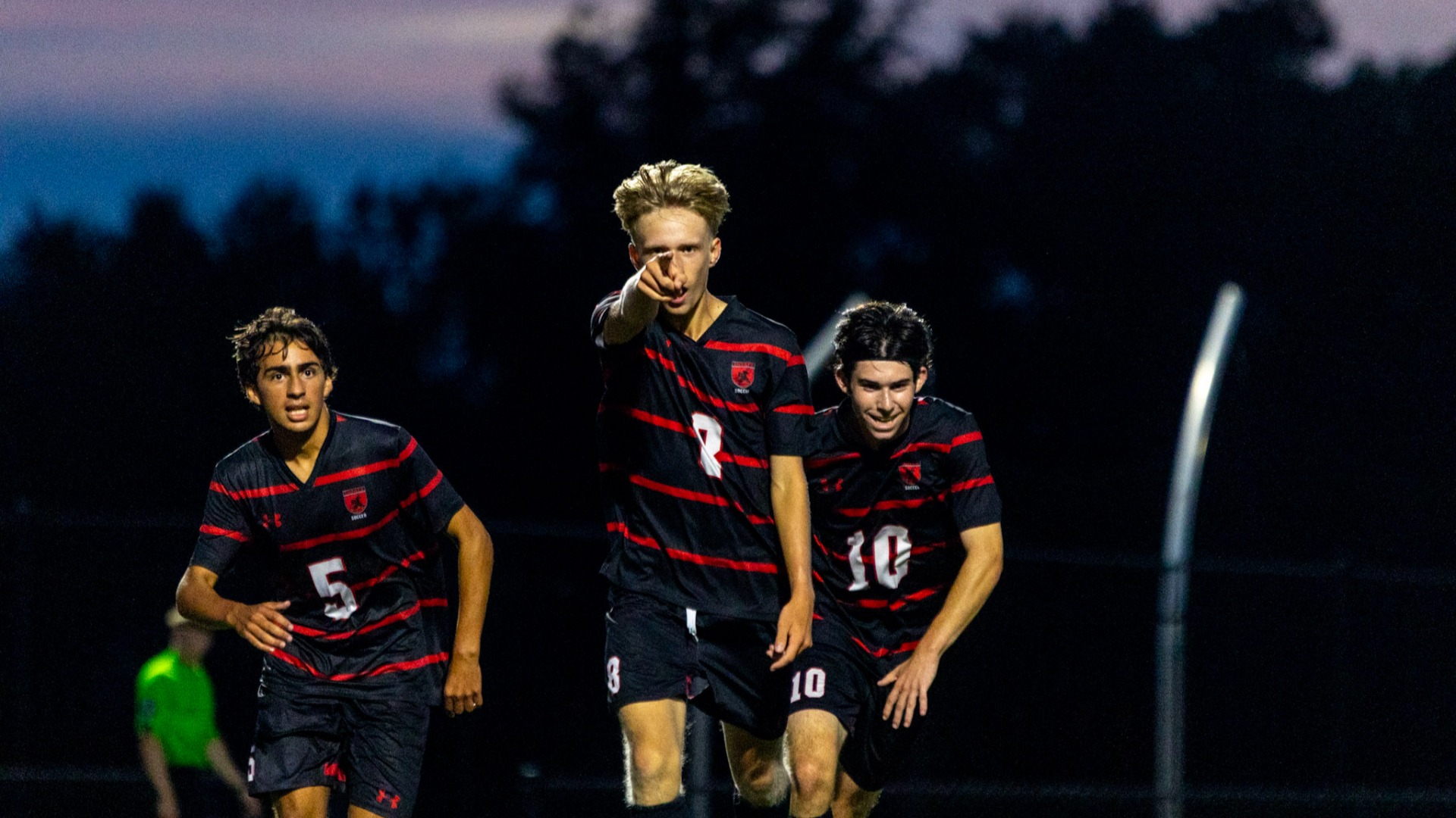 Soccer Players Running at you