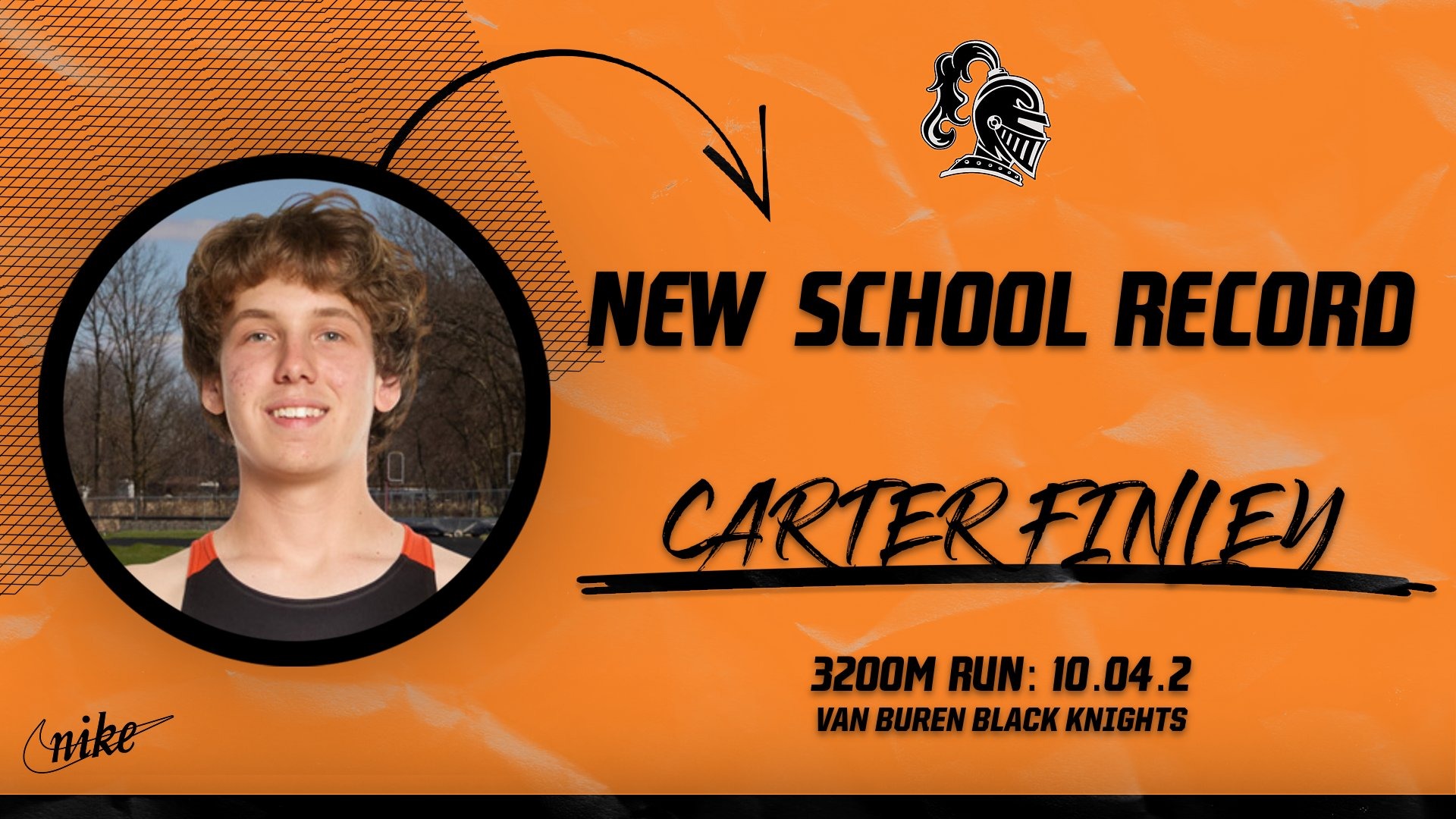 Slide 0 - Finley breaks School Record for 3200M Run