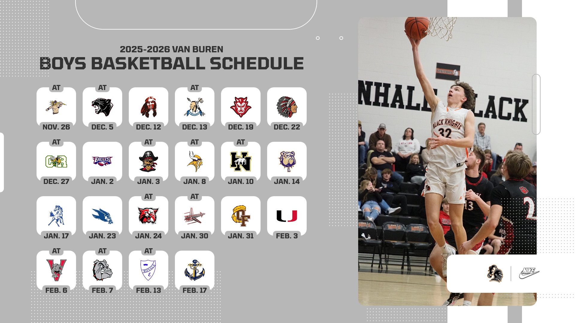 Slide 3 - 2025-26 BOYS BASKETBALL SCHEDULE