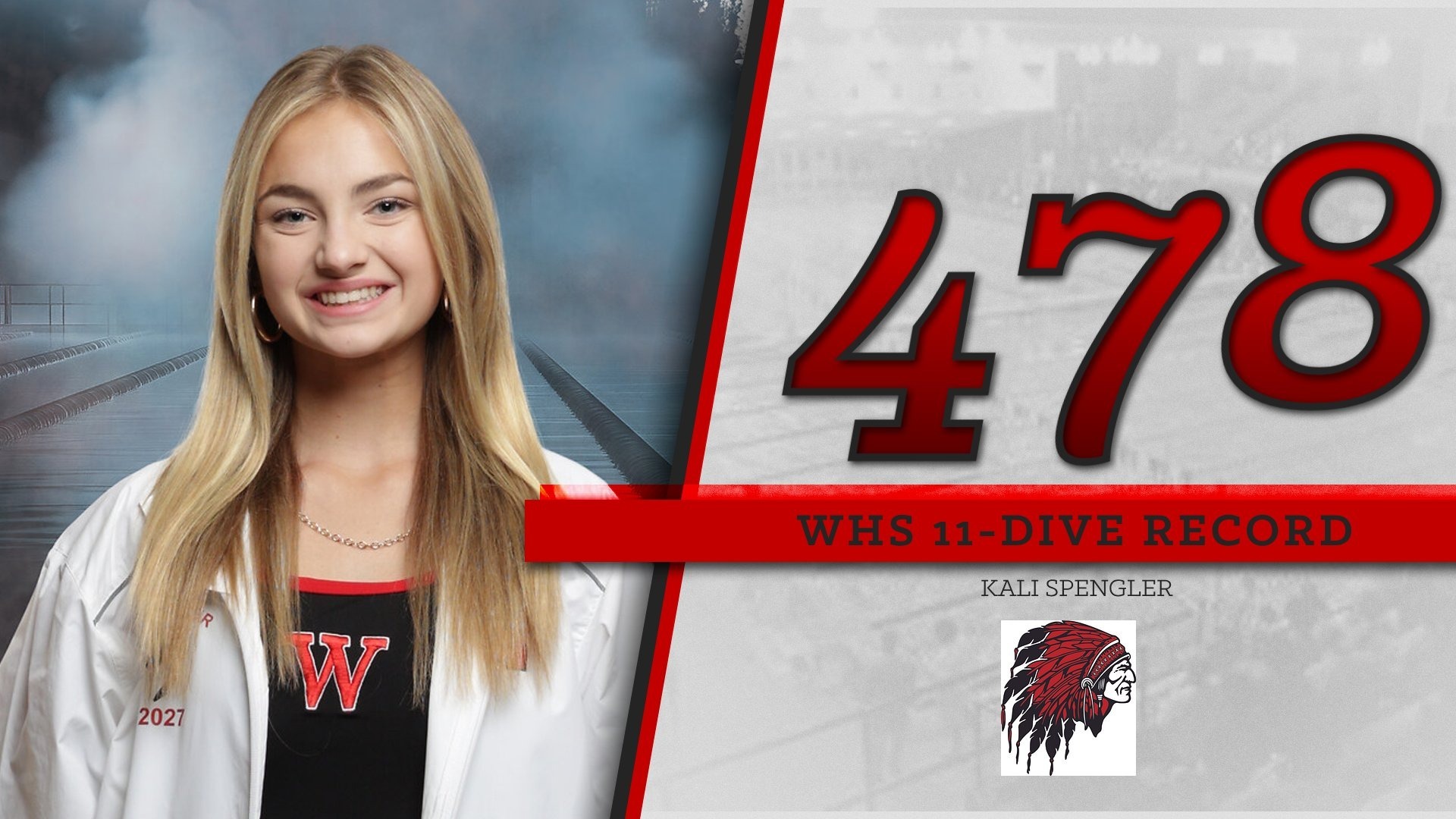 Slide 5 - Kali Spengler sets a new WHS diving record