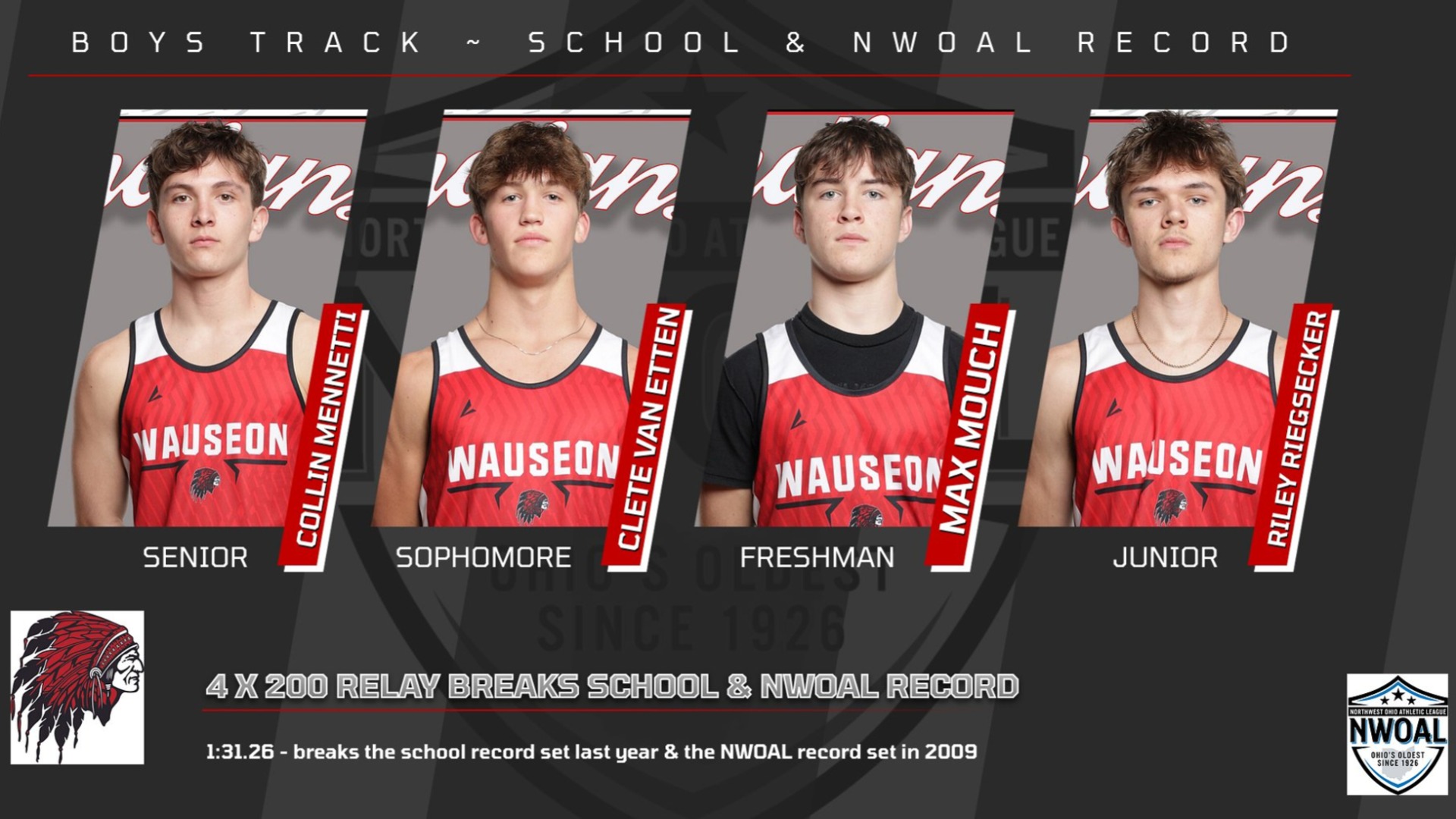 Slide 3 - 4 x 200 Relay Breaks School & NWOAL Record