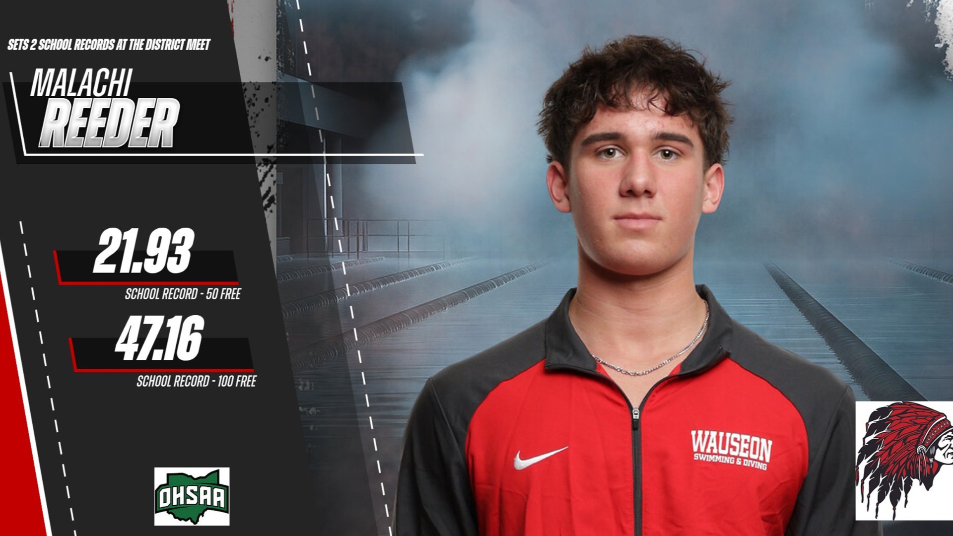 Slide 0 - Malachi Reeder - 2 school records - State Qualifier