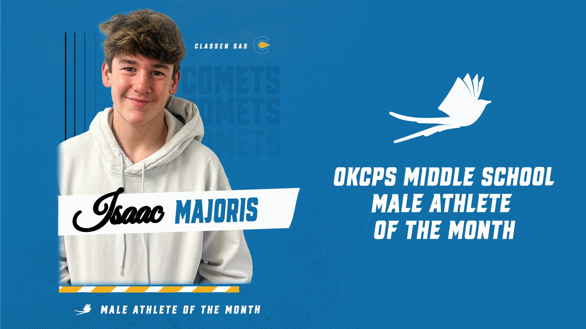 Slide 4 - Isaac Majoris Named OKCPS Middle School December Athlete of the Month
