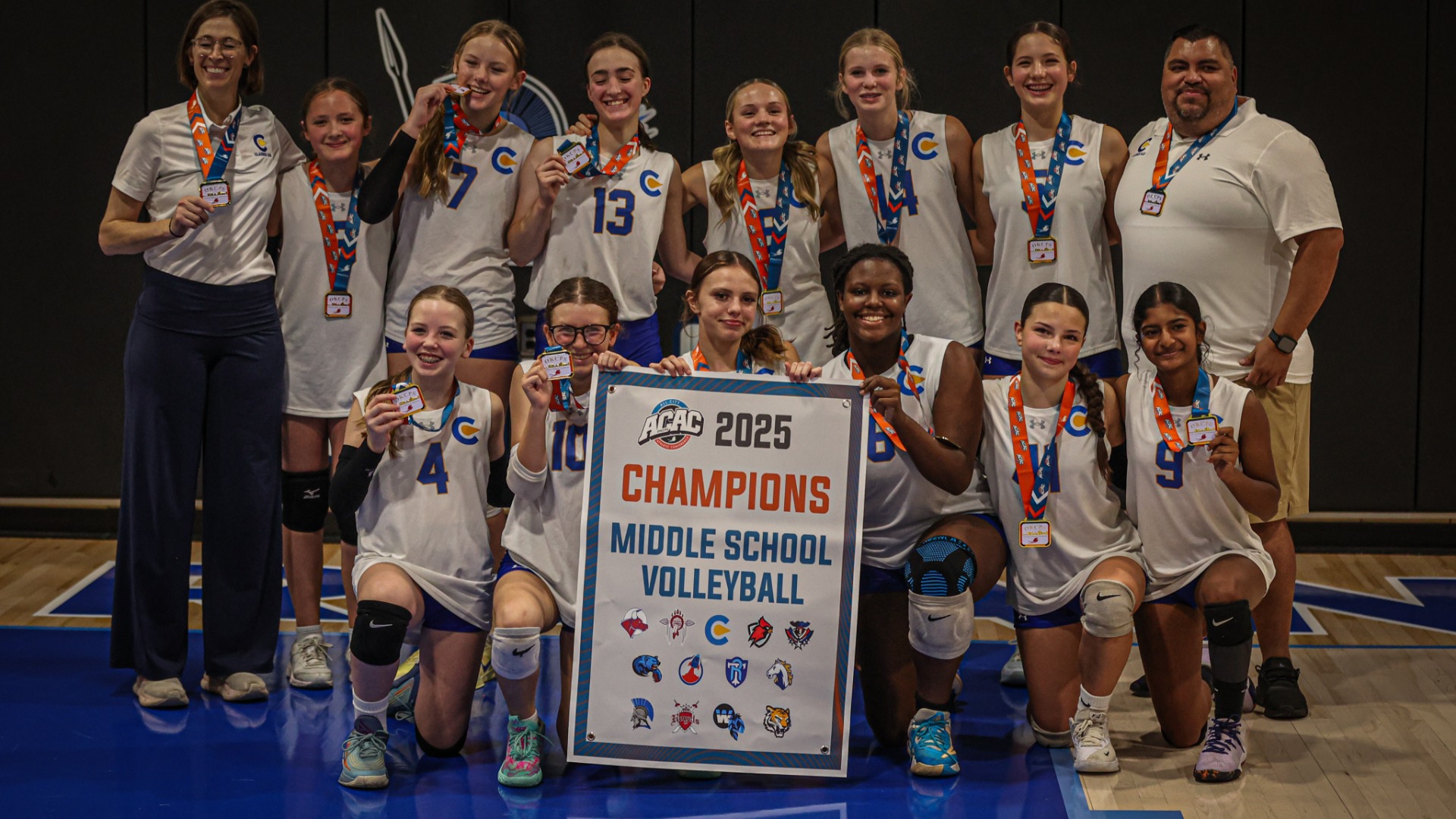 Slide 0 - Lady Comets Claim Fifth Straight ACAC Volleyball Championship Banner