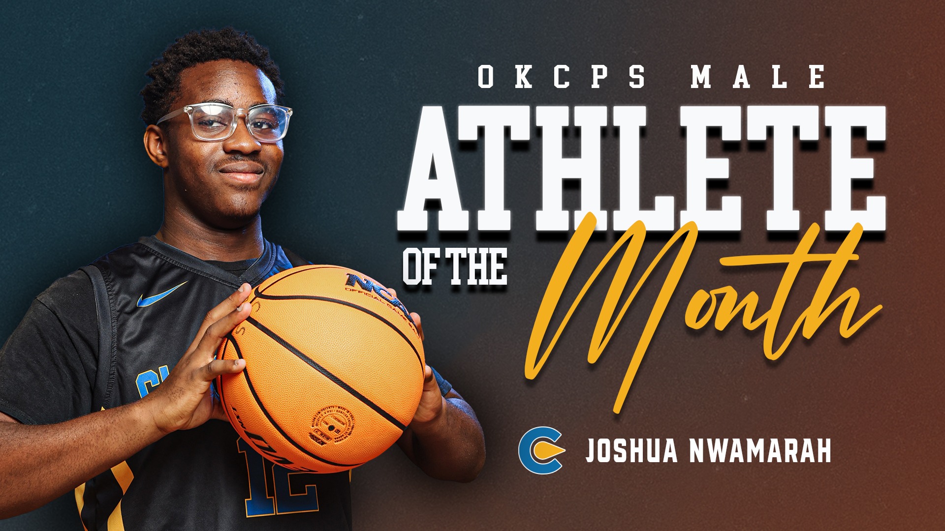 Slide 0 - Joshua Nwamarah Named OKCPS Male Athlete of the Month - November 2025