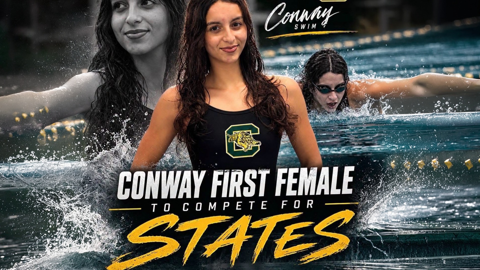 First Female swimmer to compete for States for CHS