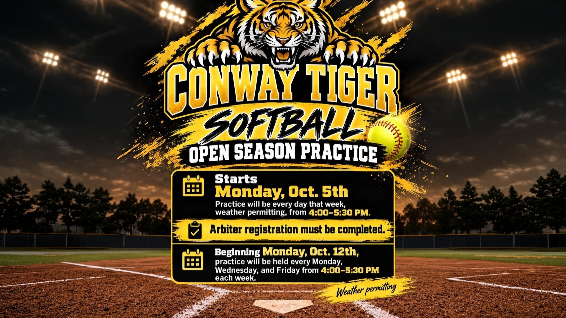 Softball Open Season Practice