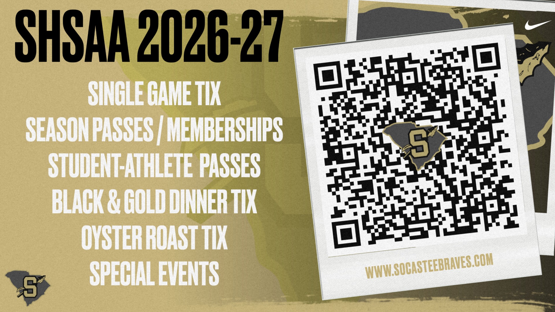 Slide 2 - Click to Buy your SHSAA All Sports Passes, Single Game Tix, or Special Events!