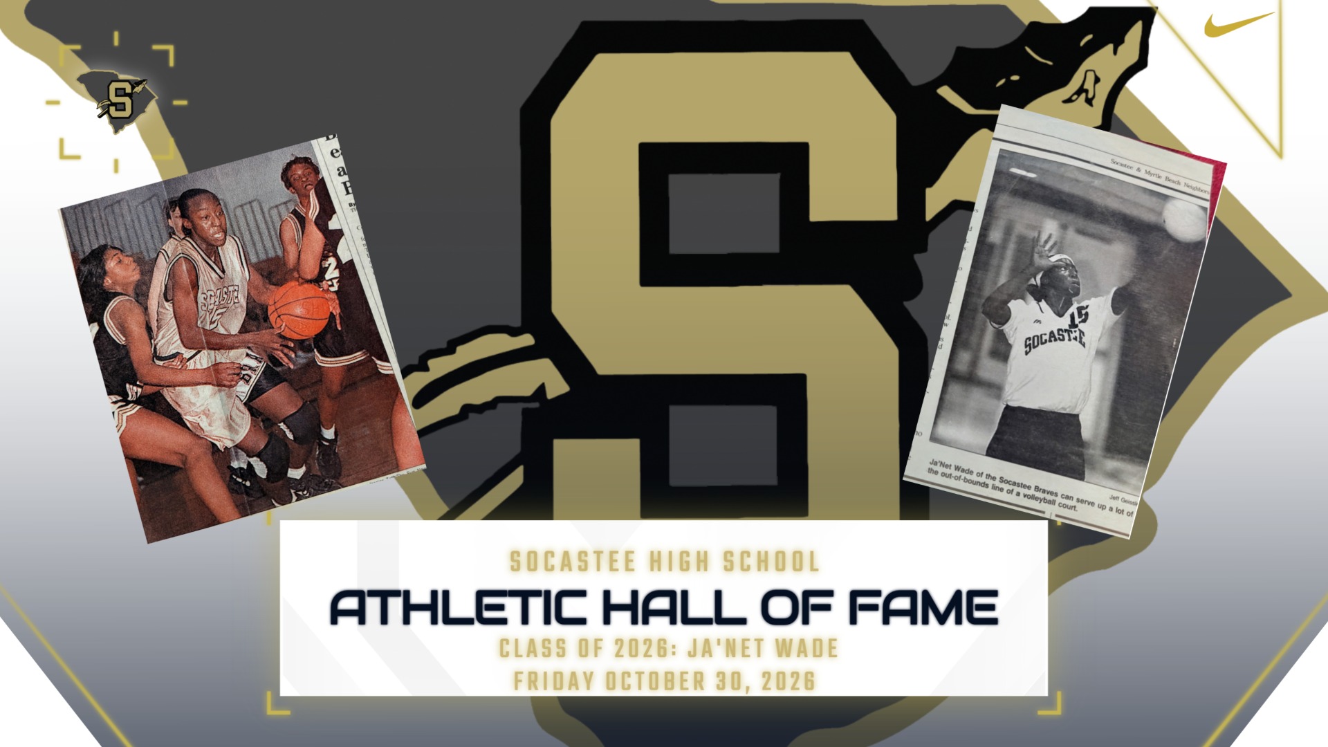 Slide 0 - Socastee Athletic Hall of Fame Class 2026 Game vs Berkeley 10/30/26