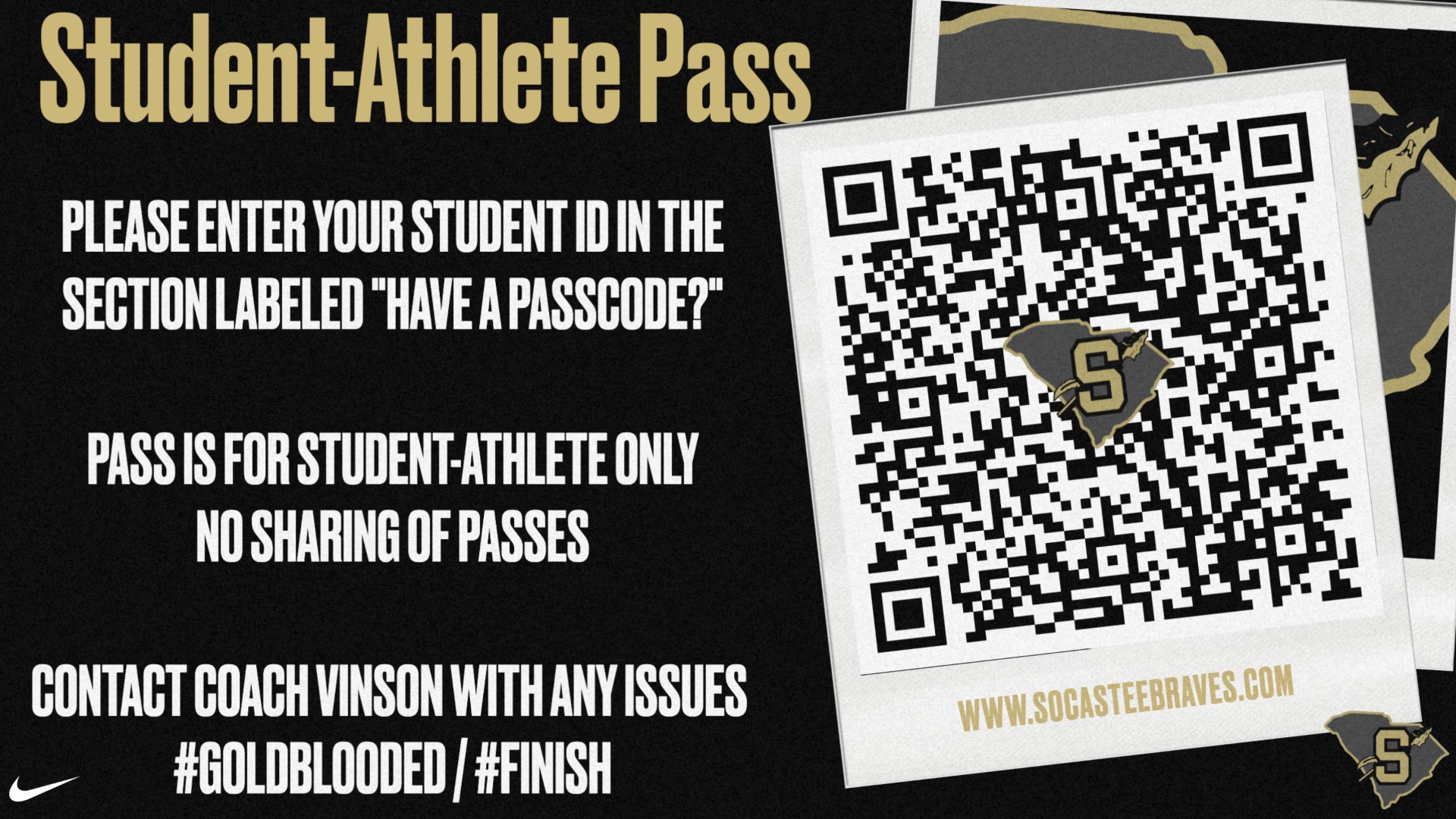 Slide 6 - Fall Student-Athlete Passes Available Online!!