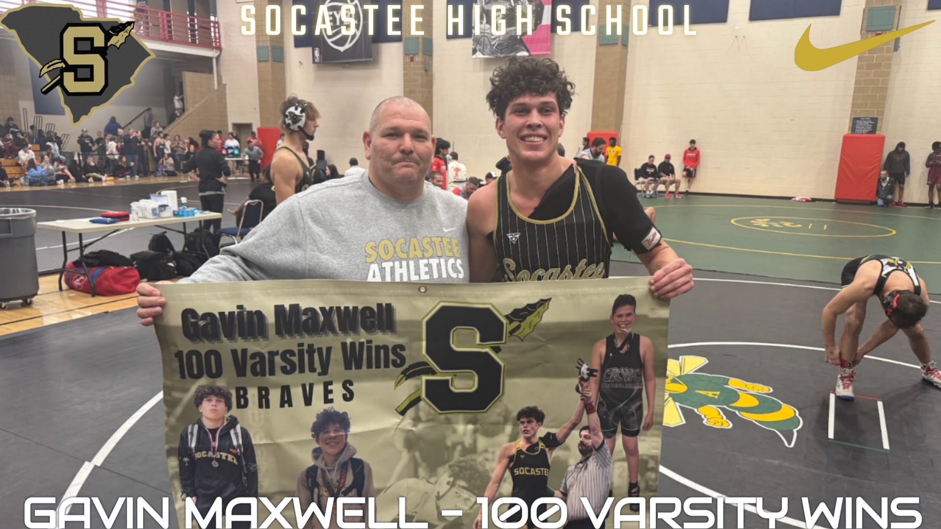 Slide 1 - Senior Wrestler Gavin Maxwell Wins 100th Career Match