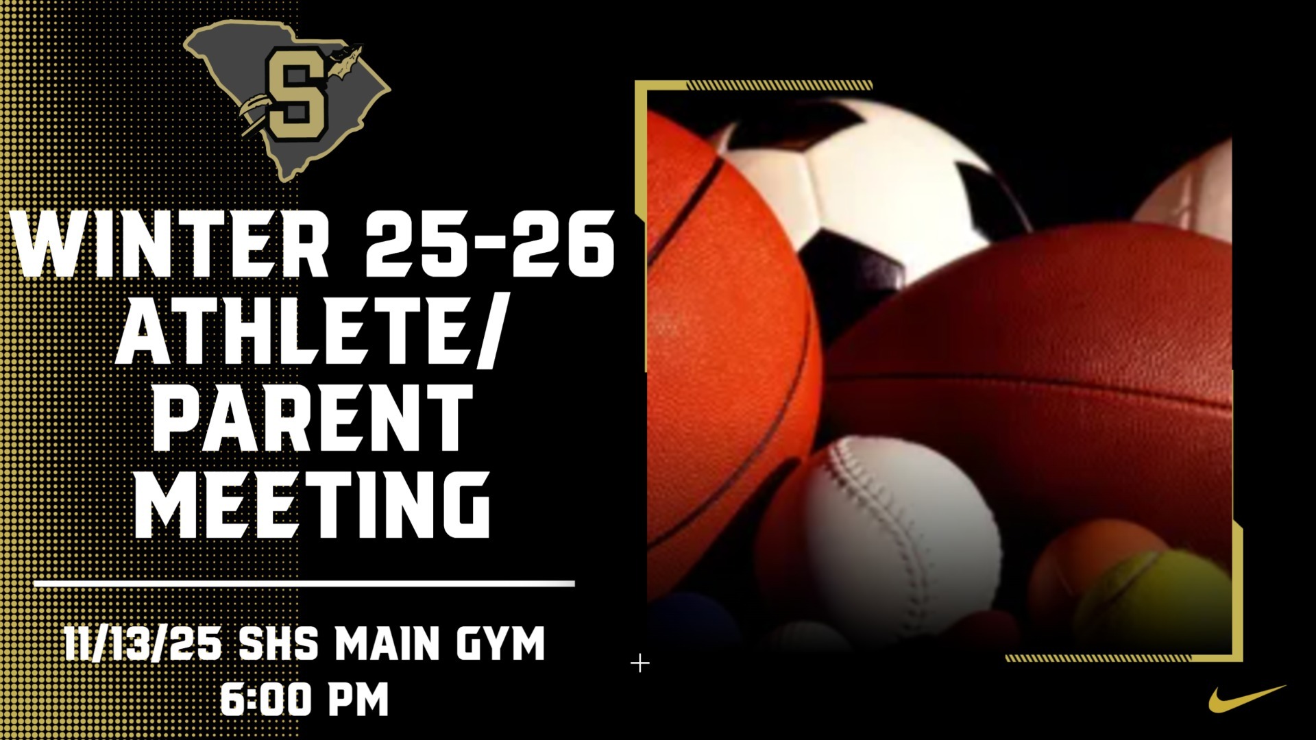 Slide 3 - Winter Parent Student-Athlete Meeting THursday 11/13/25