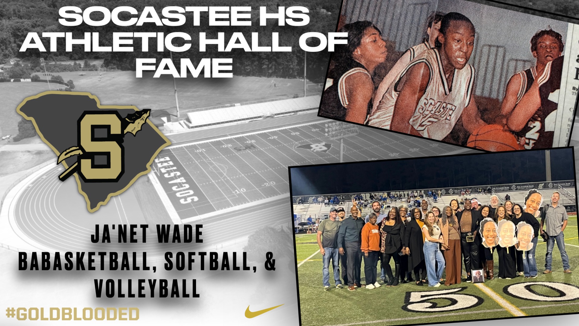 Slide 0 - Ja'Net wade Inducted into the Socastee High School Athletics Hall of Fame